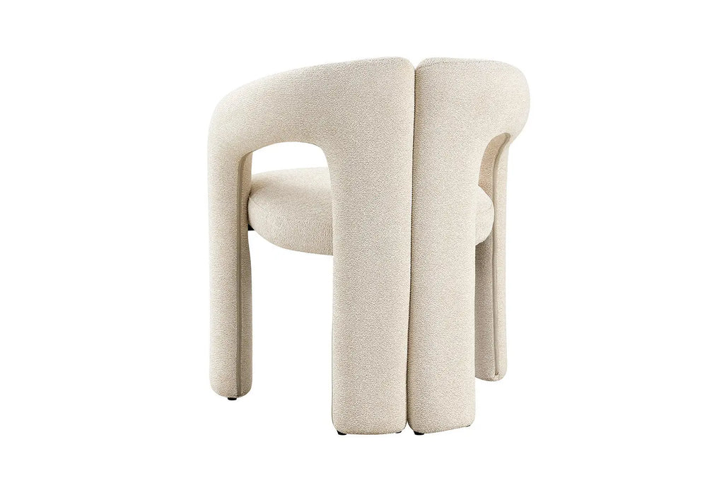 Chaise de Salle à Manger avec Accoudoirs en Tissu LANA - 63 x 62 cm Rousseau