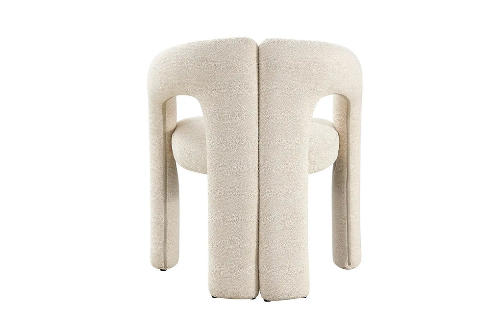 Chaise de Salle à Manger avec Accoudoirs en Tissu LANA - 63 x 62 cm Rousseau