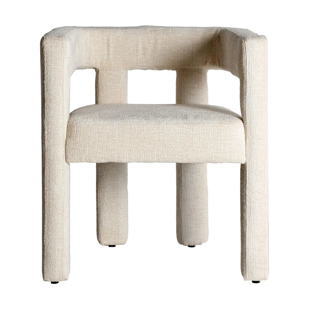 Chaise de Salle à Manger avec Accoudoirs en Tissu VESTNES - 57 x 64 cm KODU