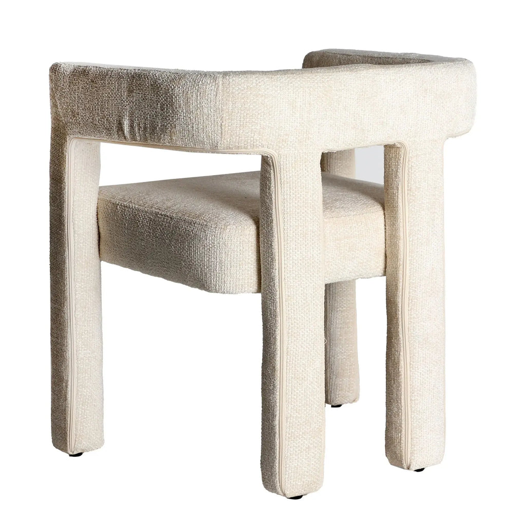 Chaise de Salle à Manger avec Accoudoirs en Tissu VESTNES - 57 x 64 cm KODU
