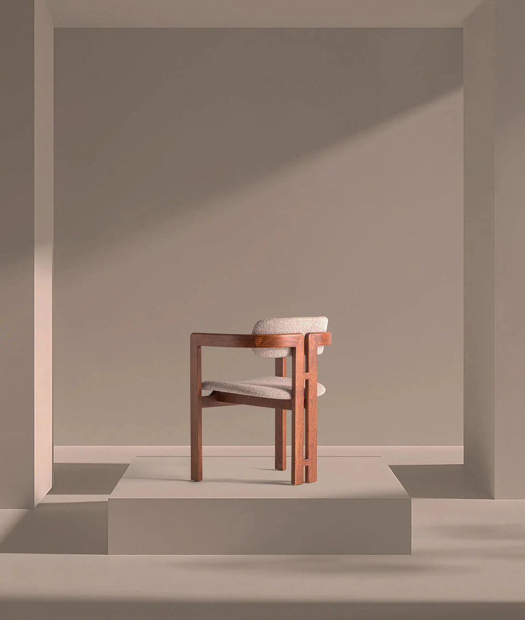 Chaise de Salle à Manger en Bois avec Accoudoirs HEDEL - 56 x 57 cm KODU