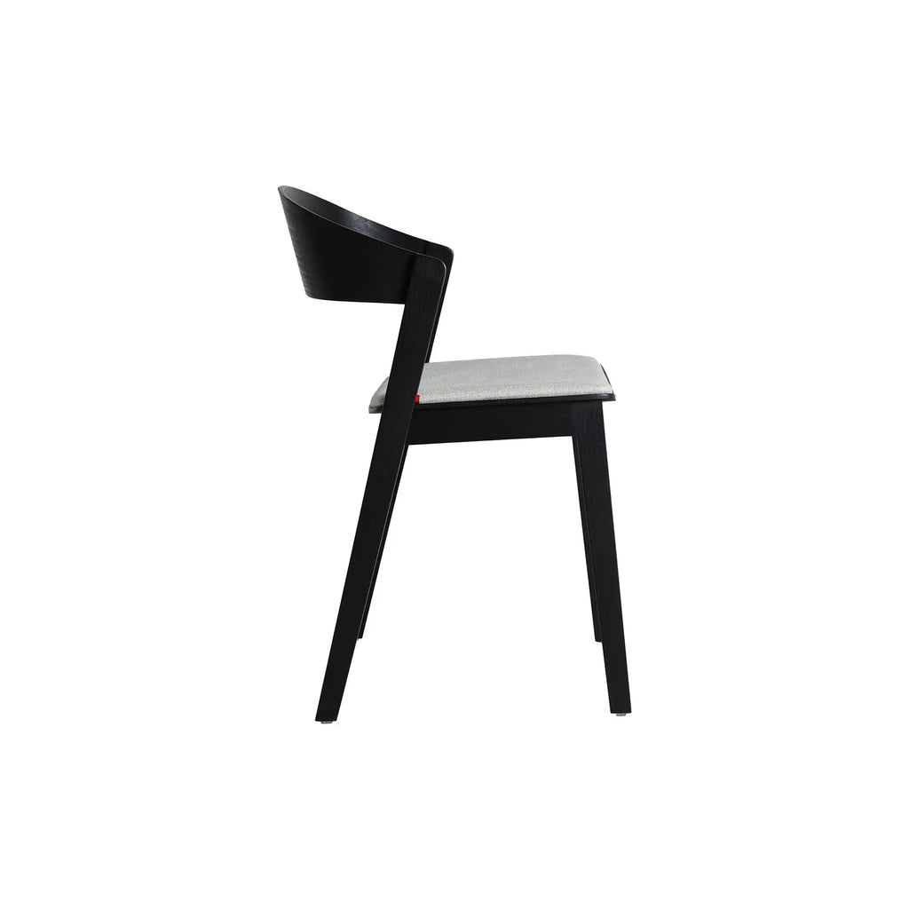 Chaise de Salle à Manger en Bois d'Hêtre Noir BORKEN - 50 x 54 cm KODU