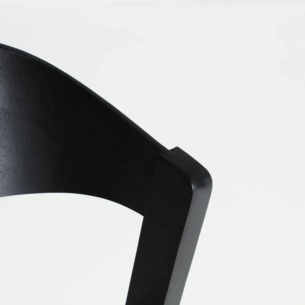 Chaise de Salle à Manger en Bois d'Hêtre Noir BORKEN - 50 x 54 cm KODU
