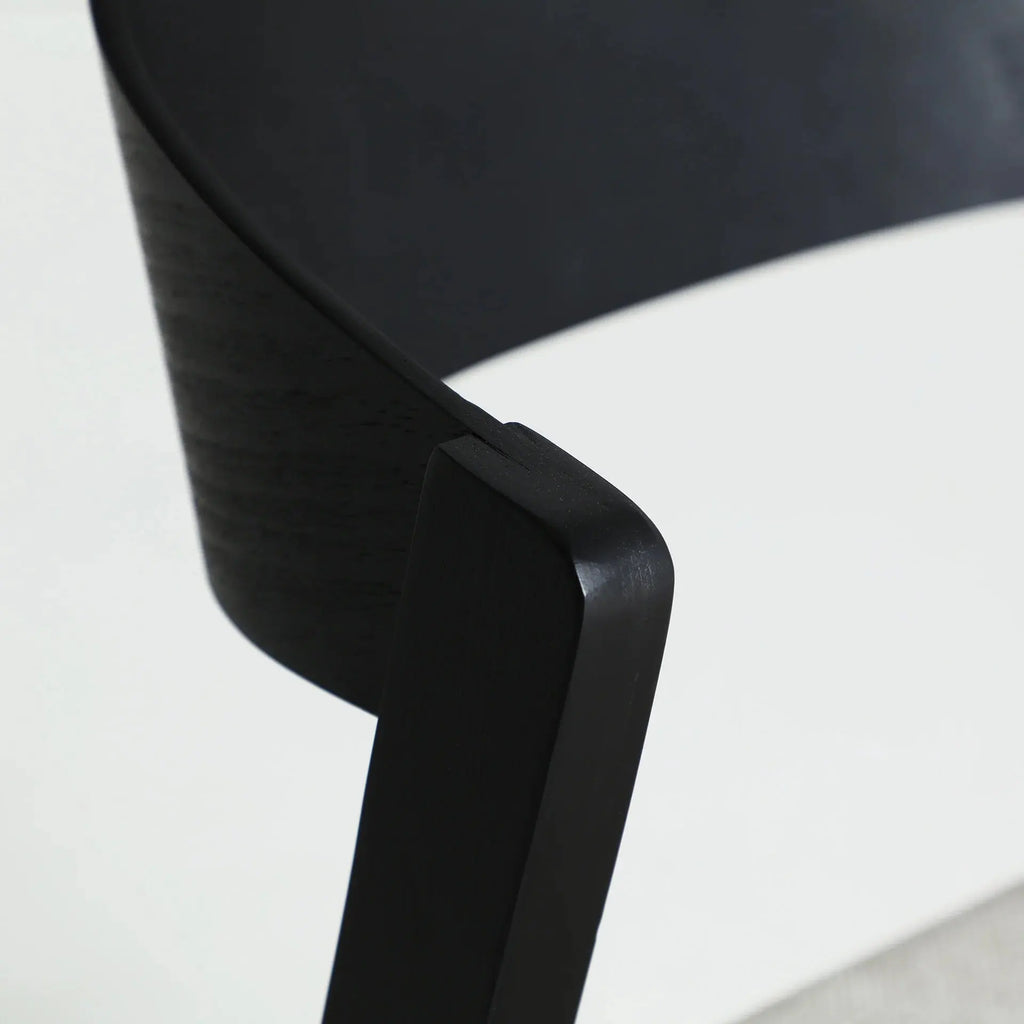 Chaise de Salle à Manger en Bois d'Hêtre Noir BORKEN - 50 x 54 cm KODU