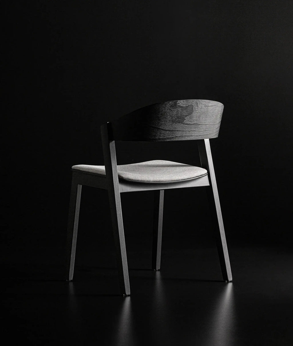 Chaise de Salle à Manger en Bois d'Hêtre Noir BORKEN - 50 x 54 cm KODU
