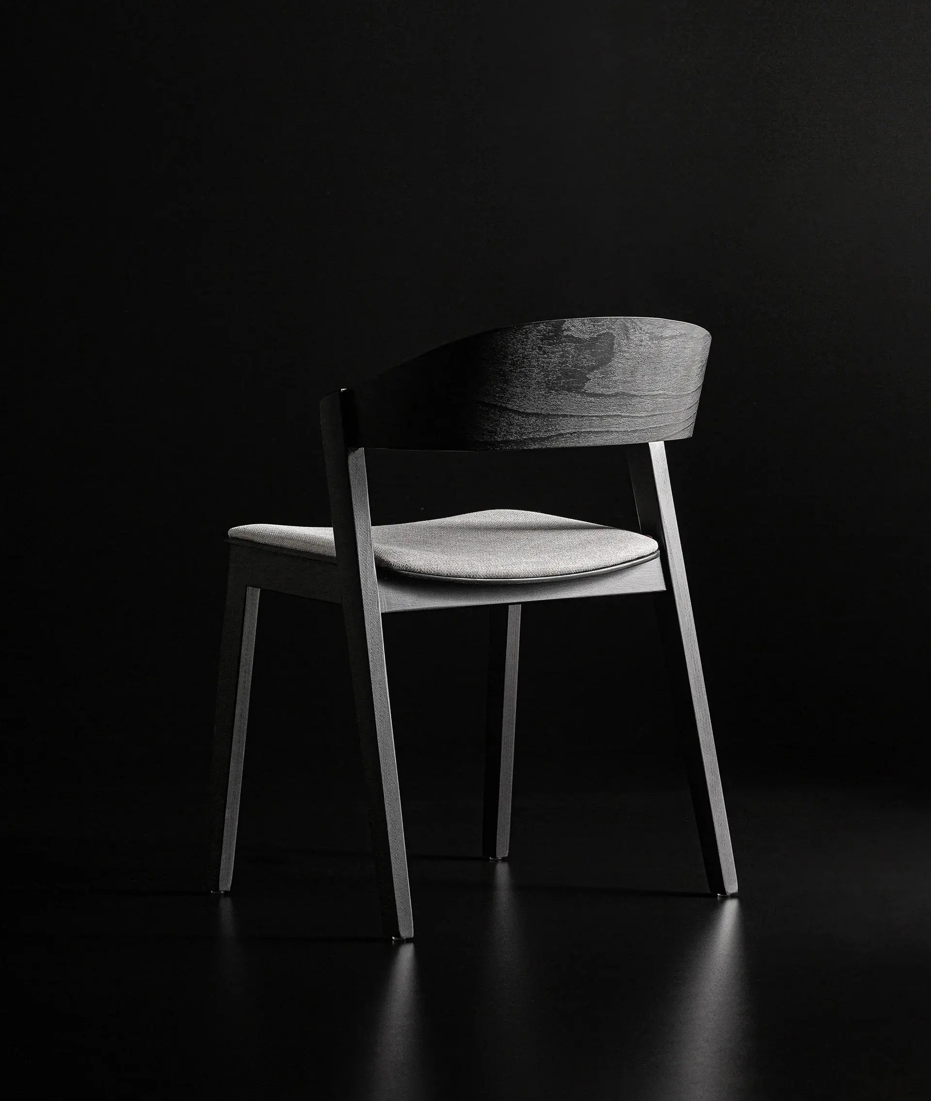 Chaise de Salle à Manger en Bois d'Hêtre Noir BORKEN - 50 x 54 cm KODU