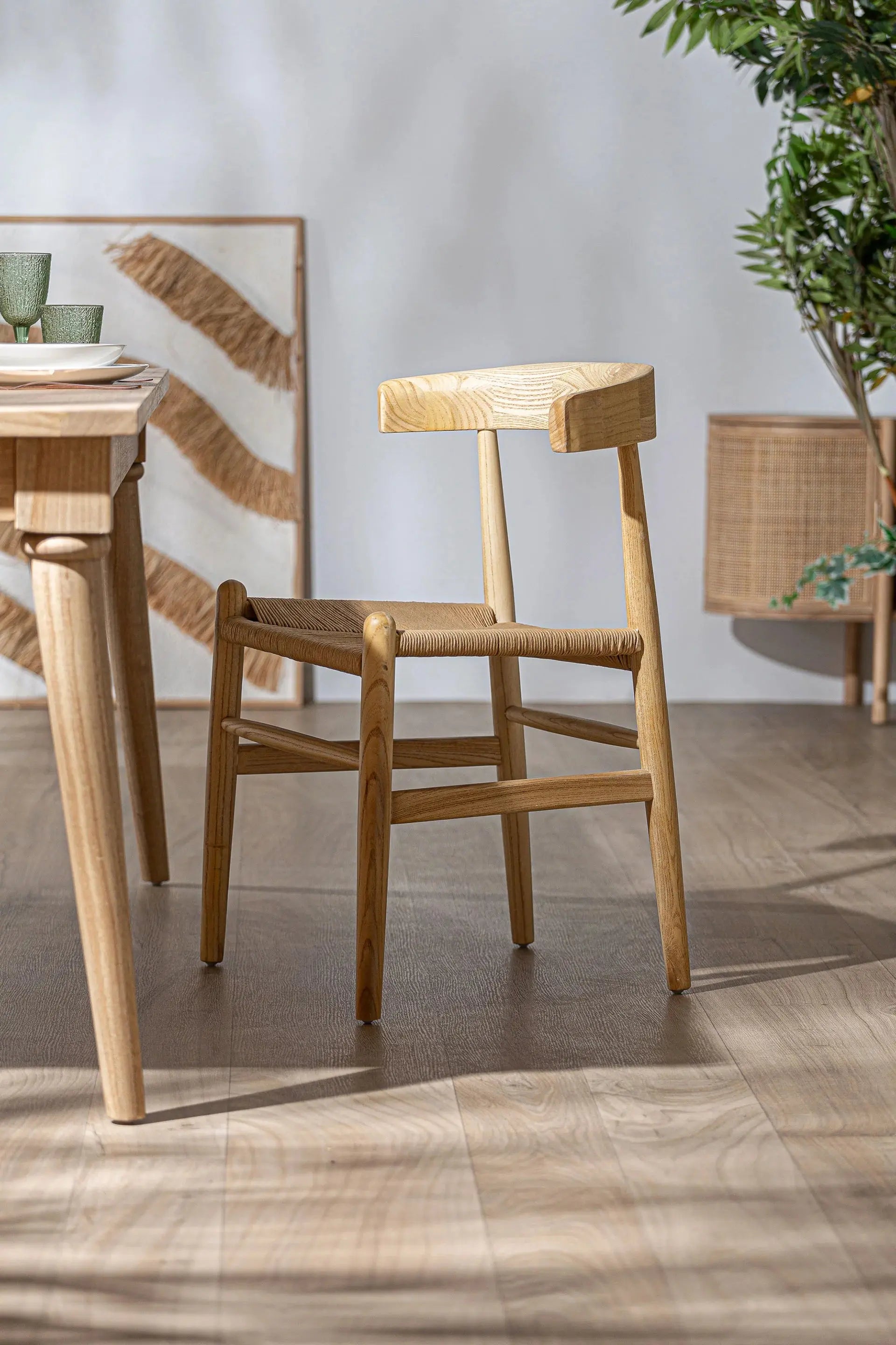 Chaise de Salle à Manger en Bois d'Orme Brun KARVAG - 50 x 54 cm KODU