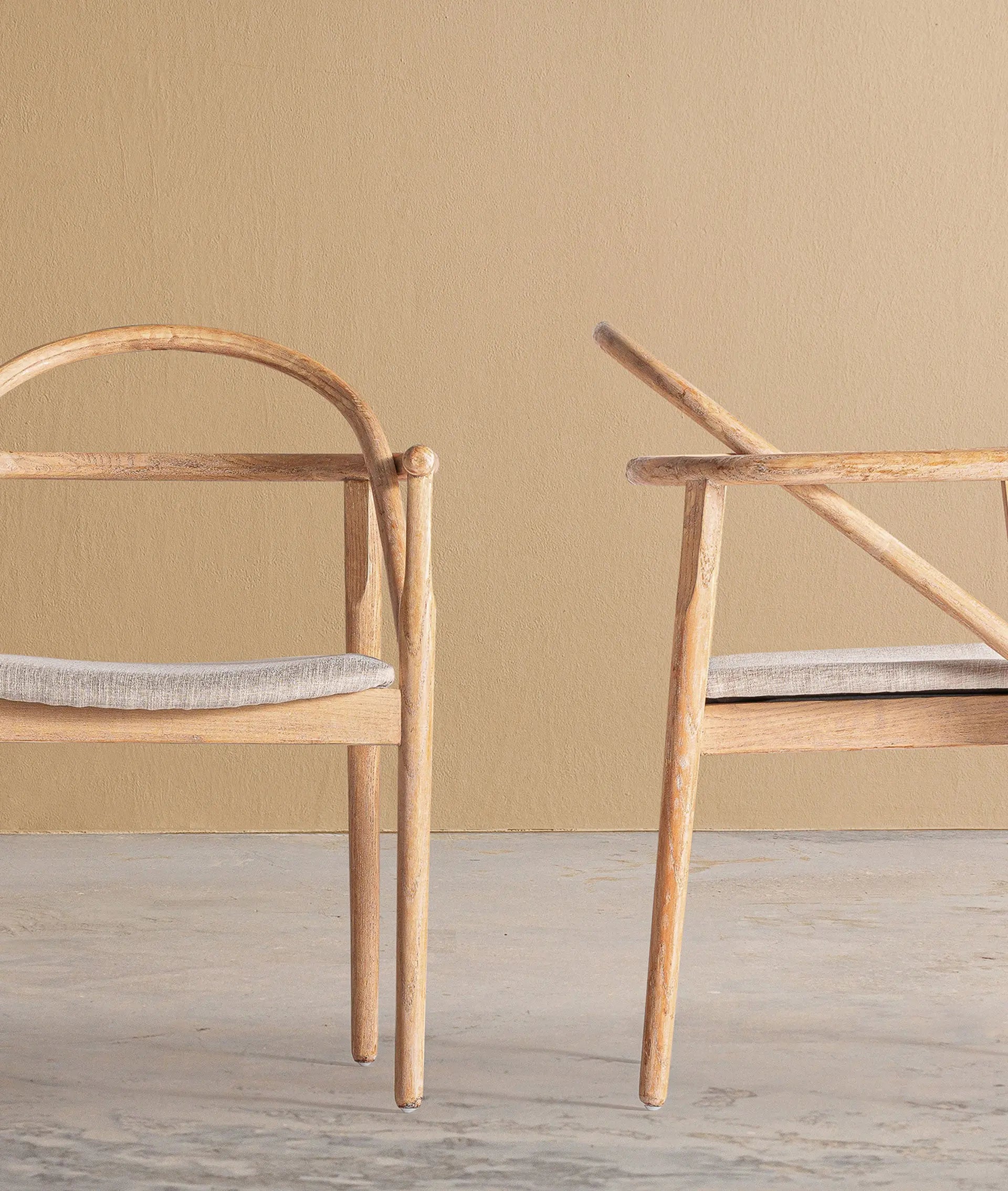 Chaise de Salle à Manger en Bois d'Orme Brun YVIERS - 55 x 61 cm KODU