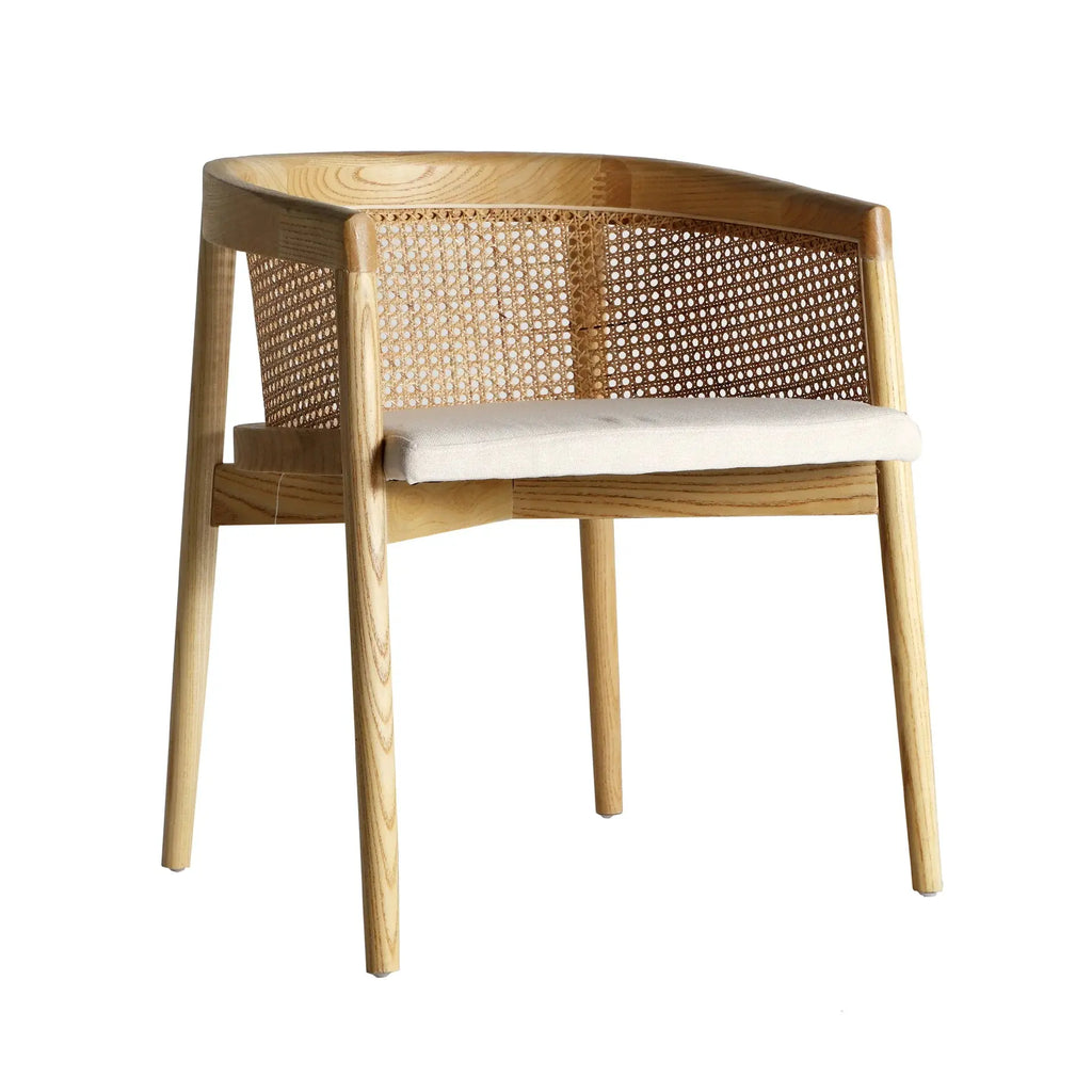 Chaise de Salle à Manger en Bois d'Orme avec Accoudoirs VIKAN - 59 x 61 cm KODU