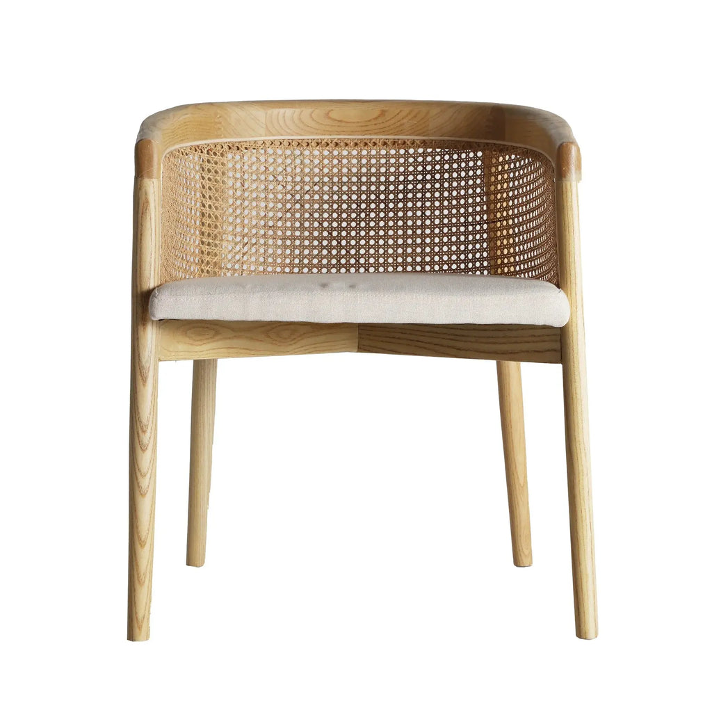 Chaise de Salle à Manger en Bois d'Orme avec Accoudoirs VIKAN - 59 x 61 cm KODU