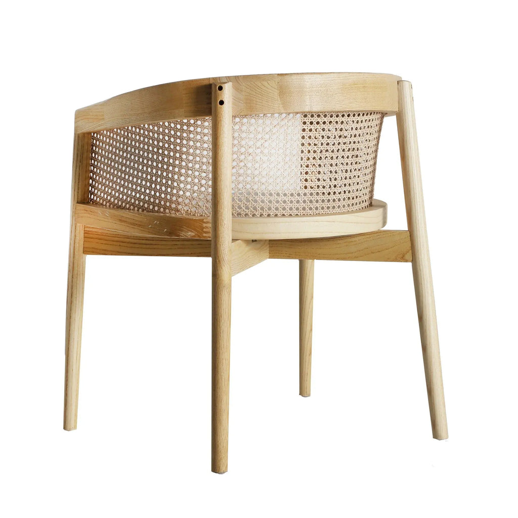 Chaise de Salle à Manger en Bois d'Orme avec Accoudoirs VIKAN - 59 x 61 cm KODU