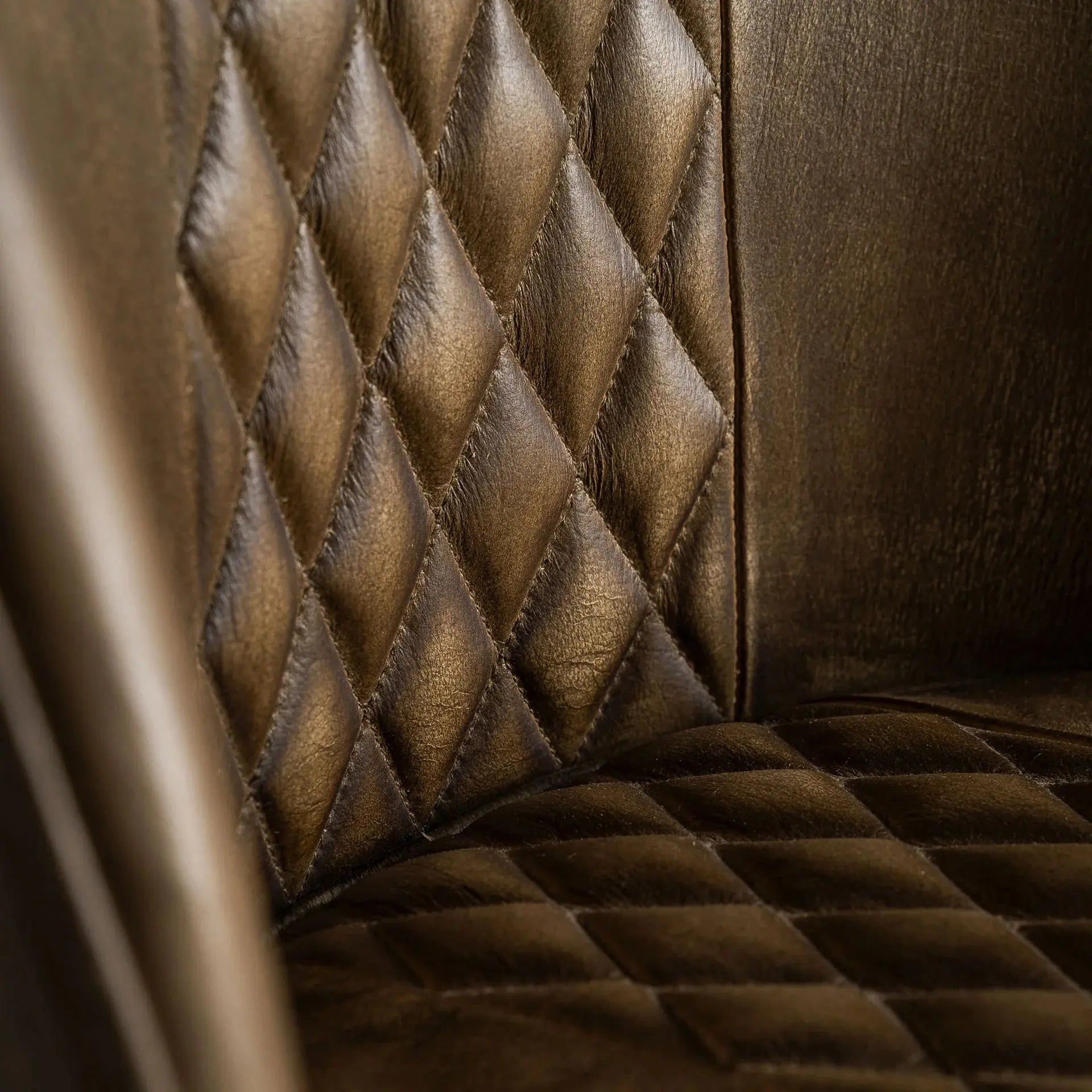 Chaise de Salle à Manger en Cuir Marron BROUSE - 48 x 48 cm KODU