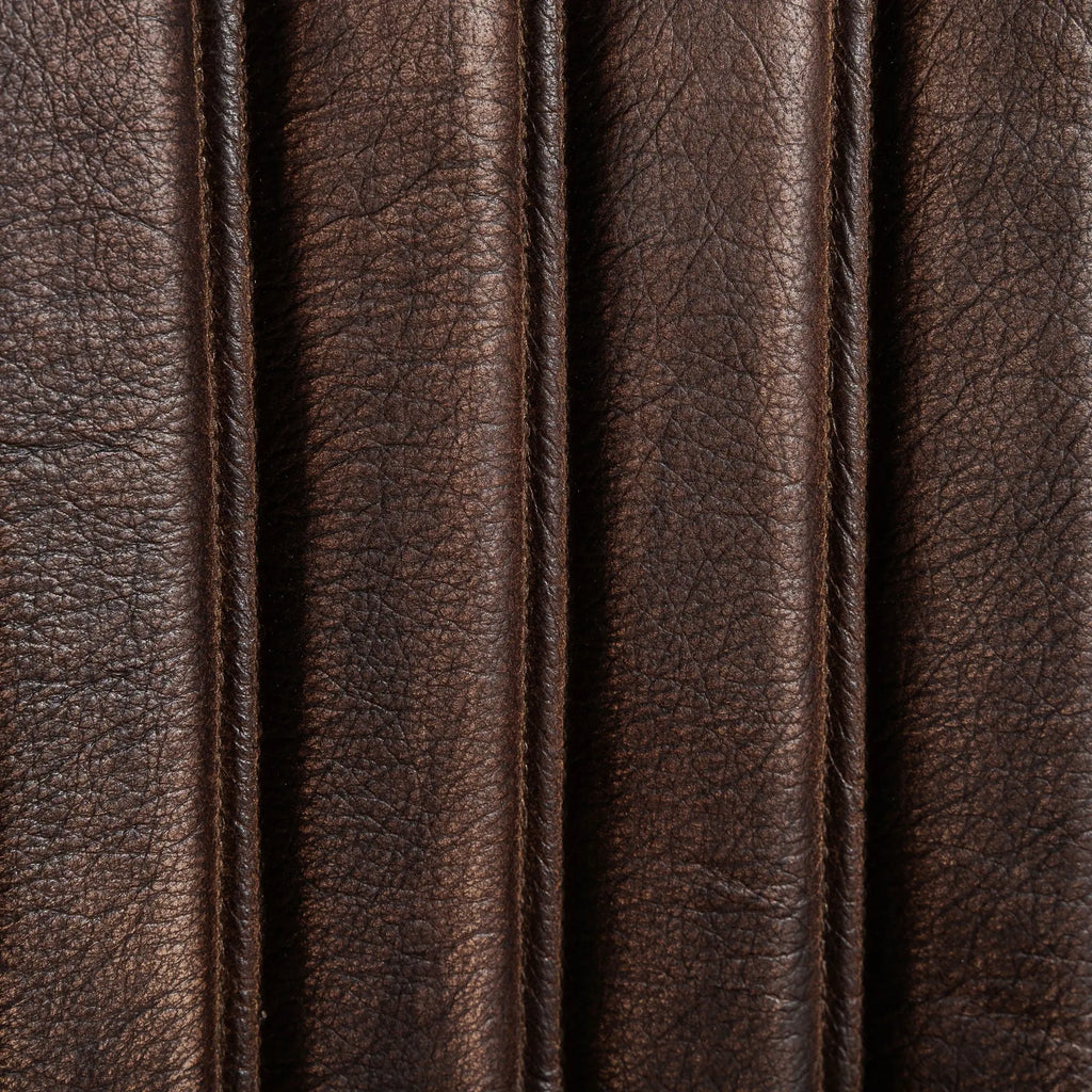 Chaise de Salle à Manger en Cuir Marron ISSERT - 50 x 53 cm KODU