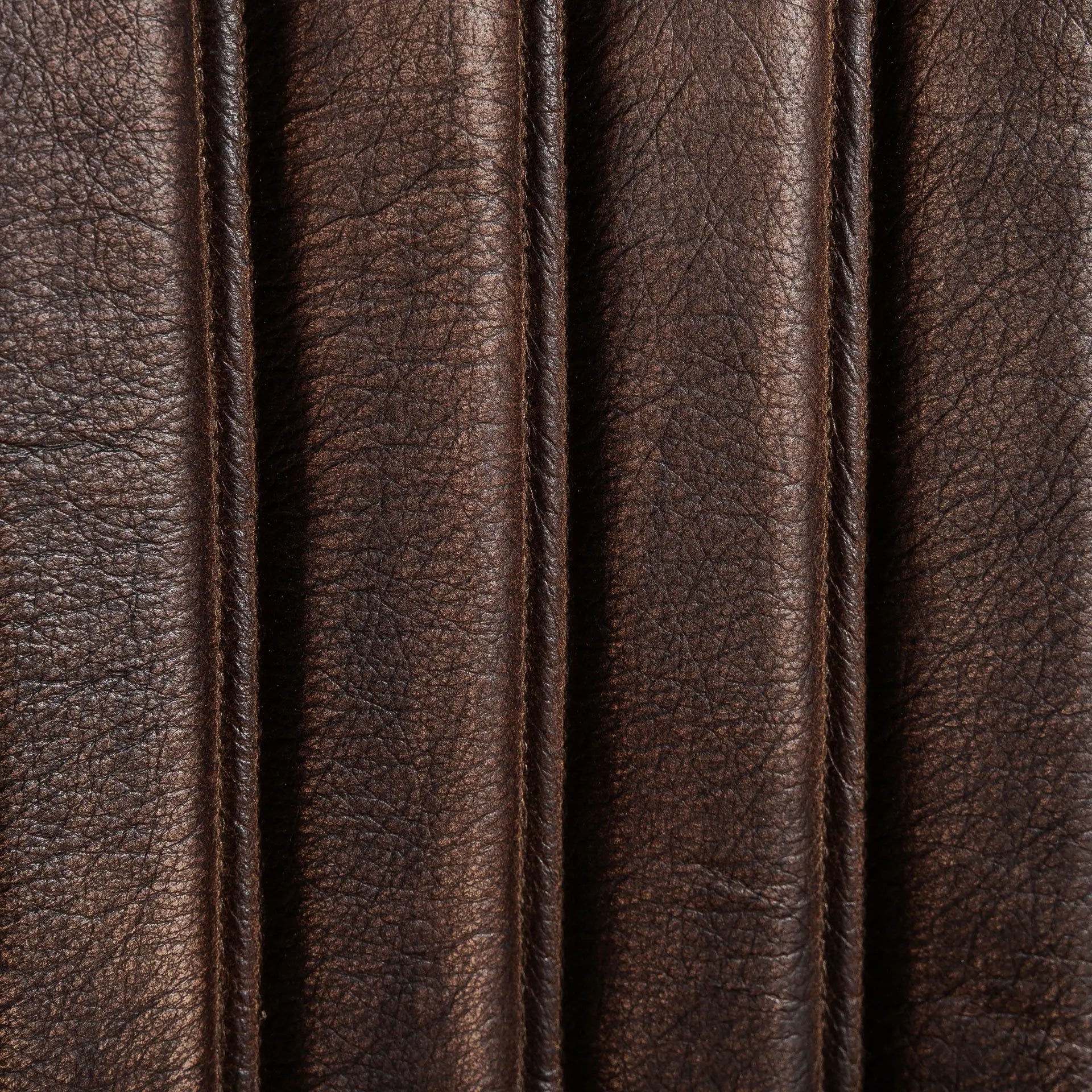Chaise de Salle à Manger en Cuir Marron ISSERT - 50 x 53 cm KODU