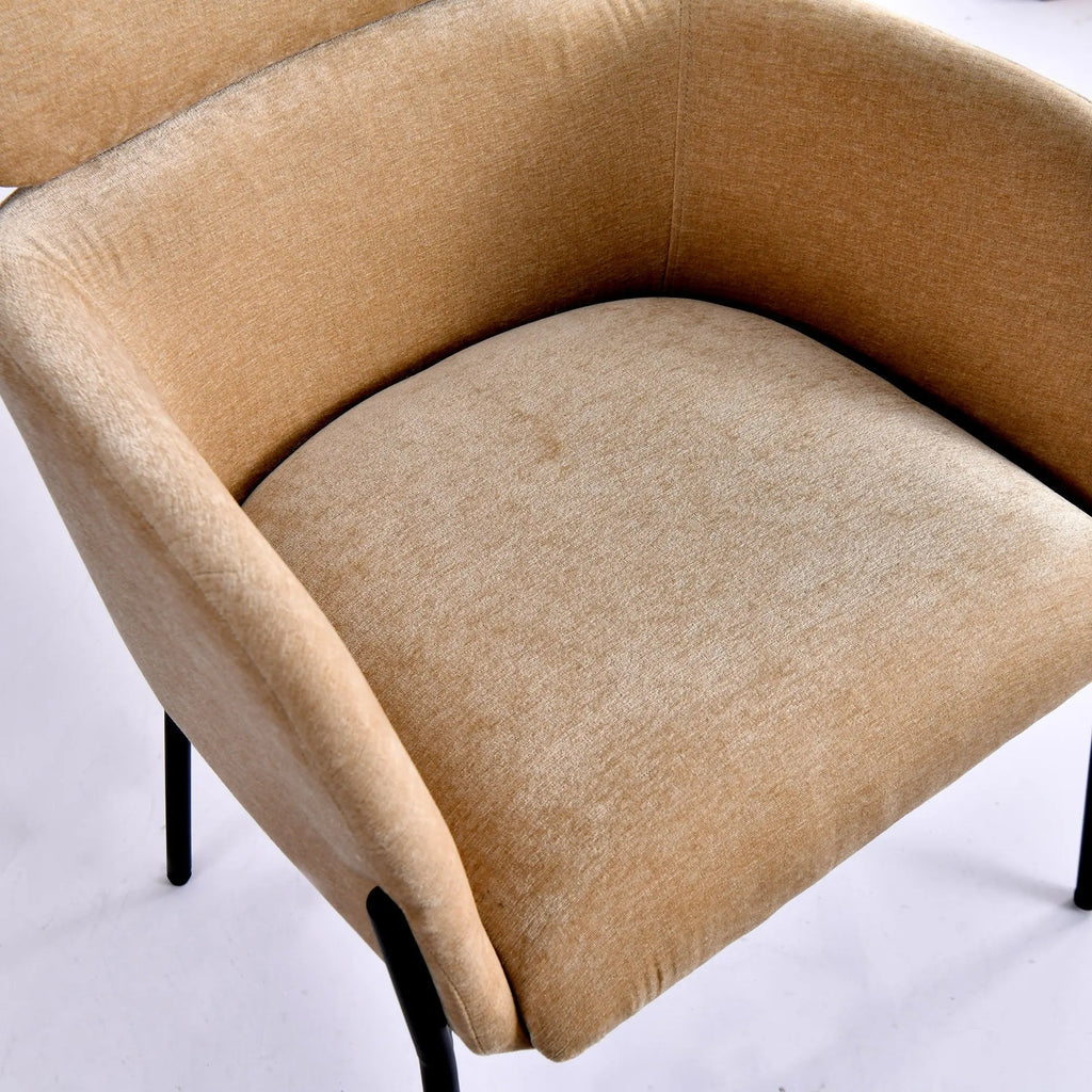 Chaise de Salle à Manger en Tissu Beige CRESSE - 48 x 48 cm KODU