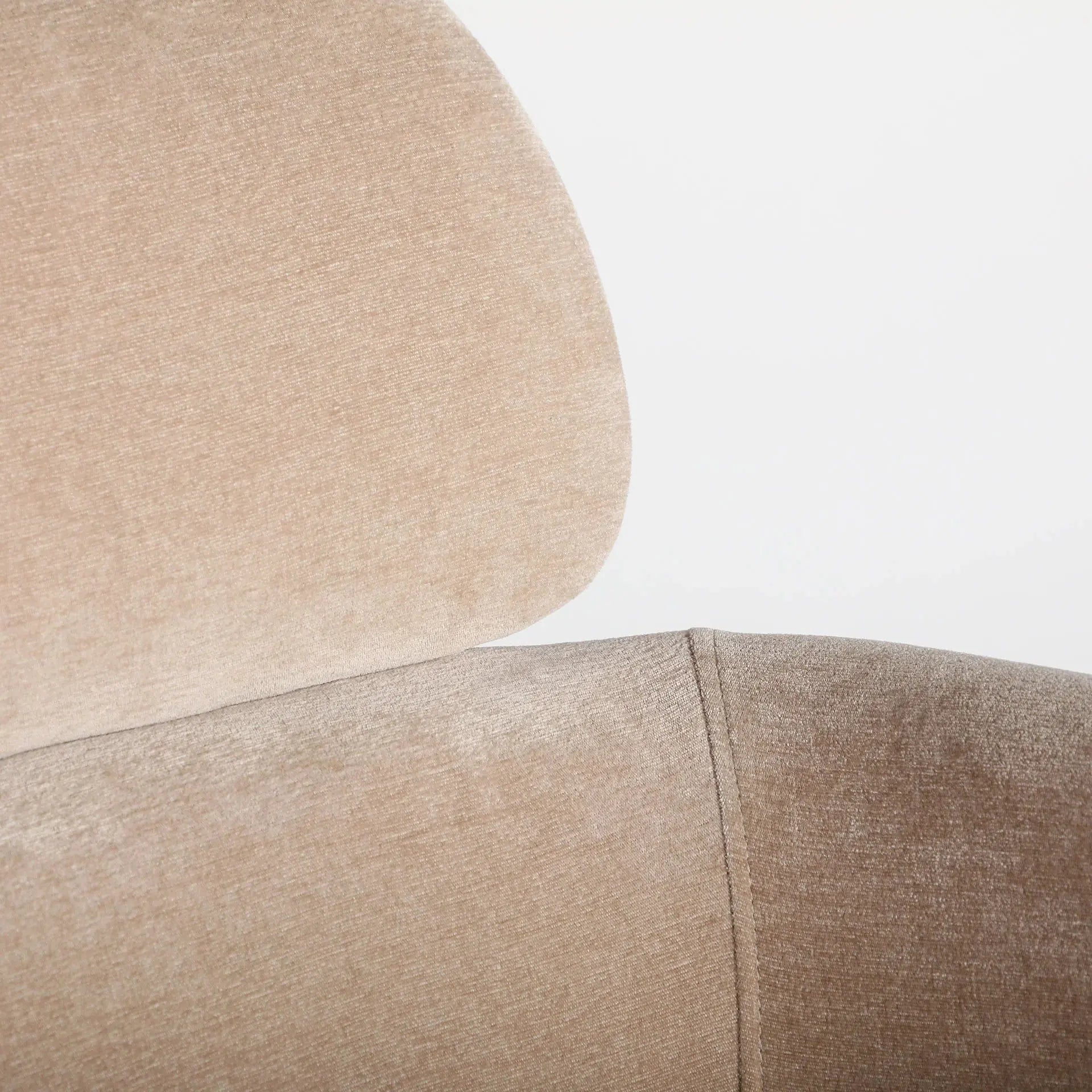 Chaise de Salle à Manger en Tissu Beige CRESSE - 48 x 48 cm KODU