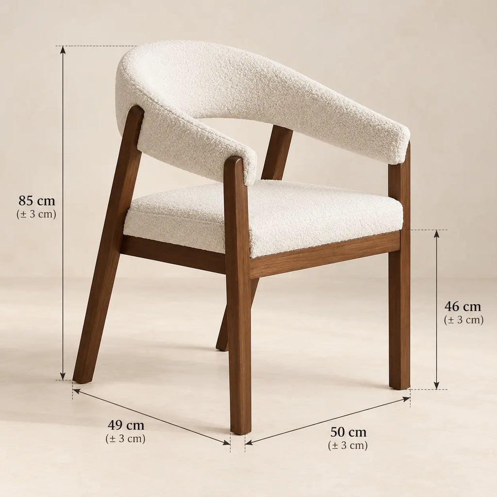 Chaise en Bois CLOUDY - 50 x 46 cm Hawali Home