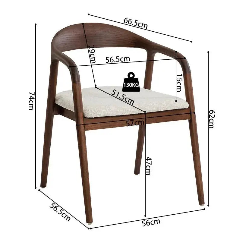 Chaise en Bois LOUISA - 61 x 55 cm Hawali Home