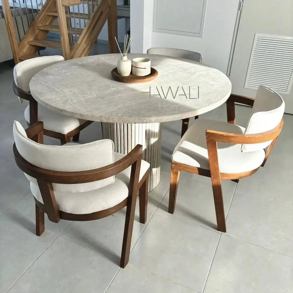 Chaise en Bois STANNY - 50 x 46 cm Hawali Home