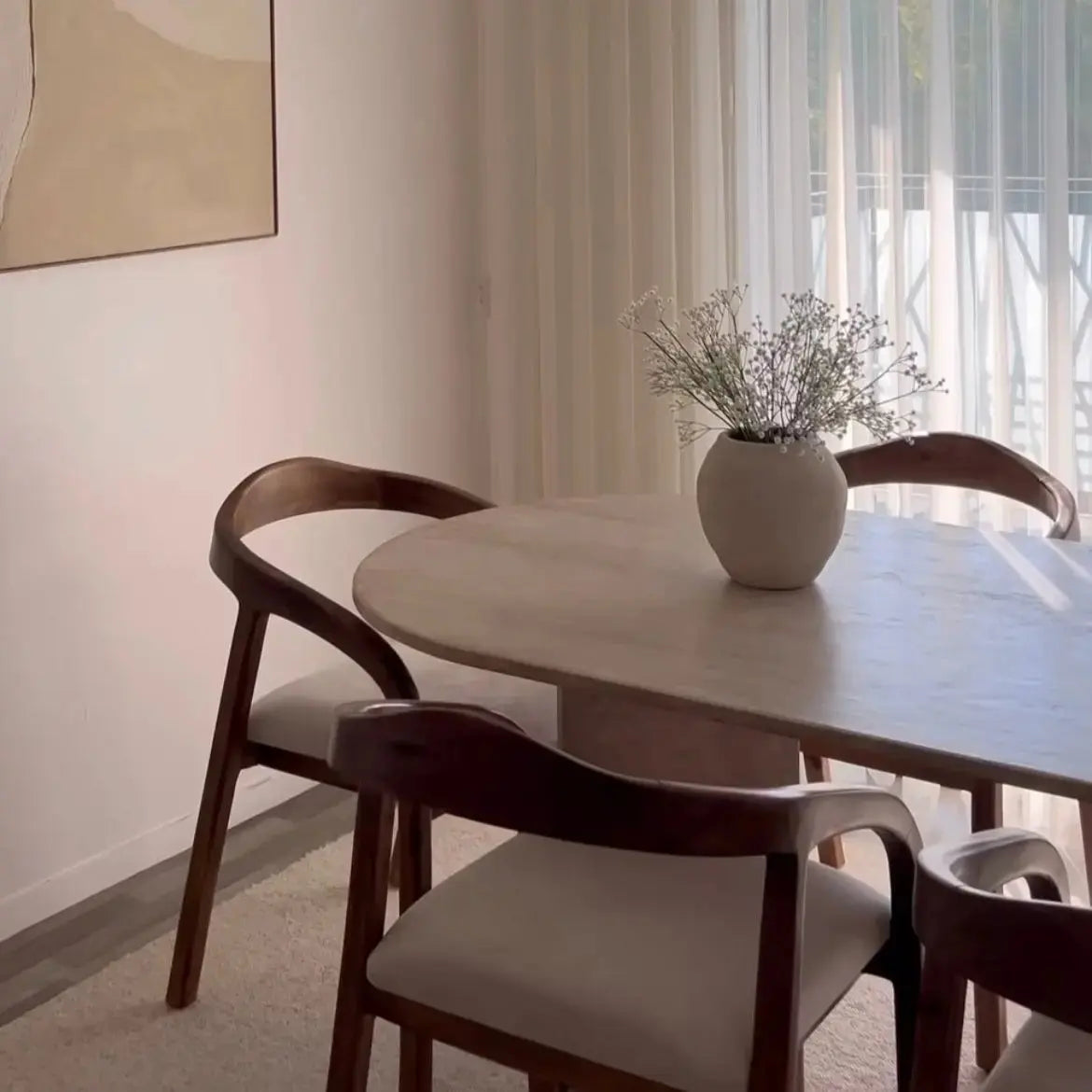 Chaise en Bois STELLA - 54 x 50 cm Hawali Home