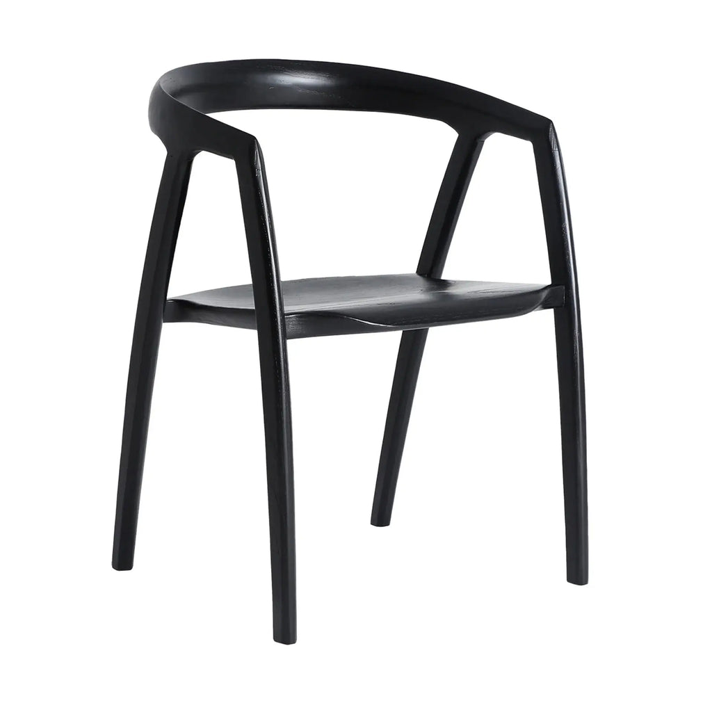 Chaise en Bois d'Orme Noir HASLOCH - 42 x 47 cm KODU