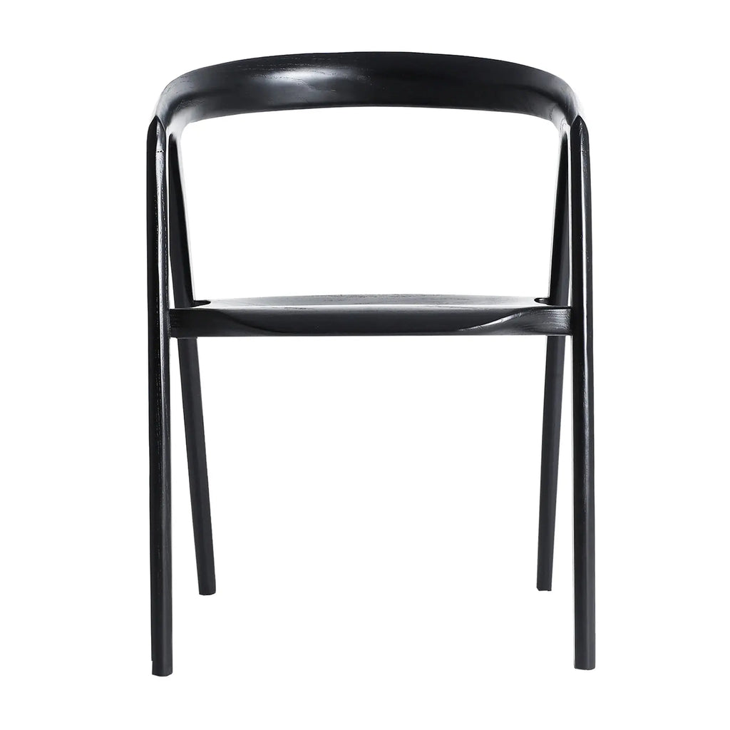 Chaise en Bois d'Orme Noir HASLOCH - 42 x 47 cm KODU