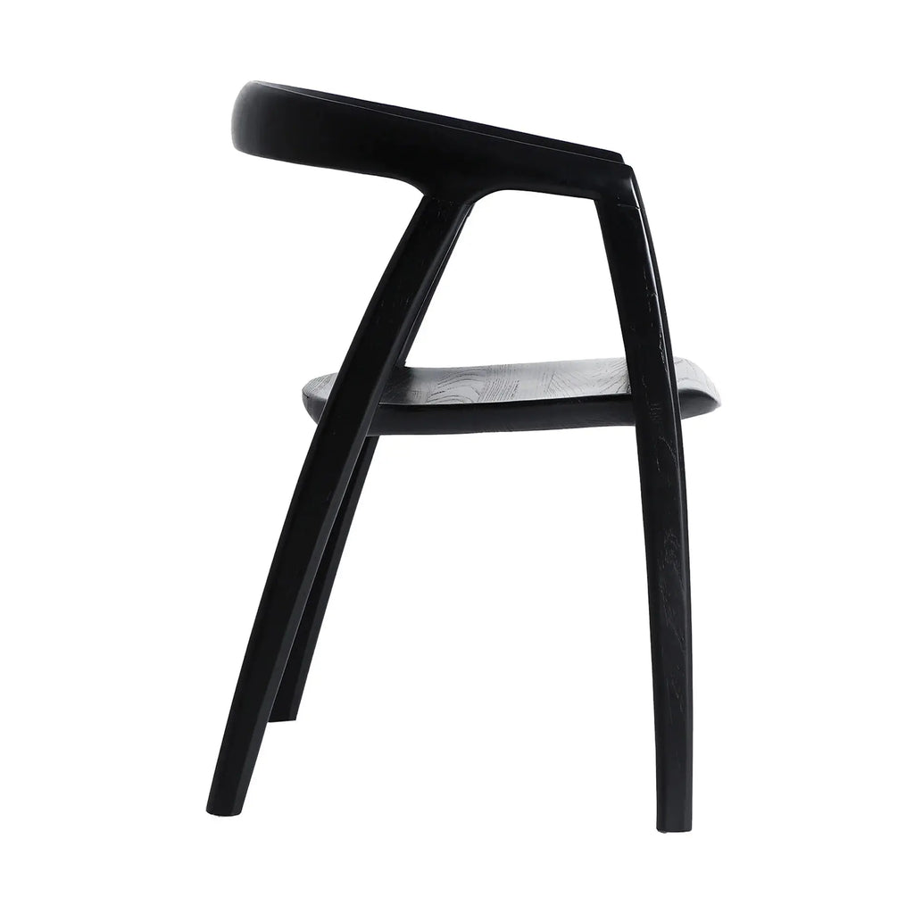 Chaise en Bois d'Orme Noir HASLOCH - 42 x 47 cm KODU