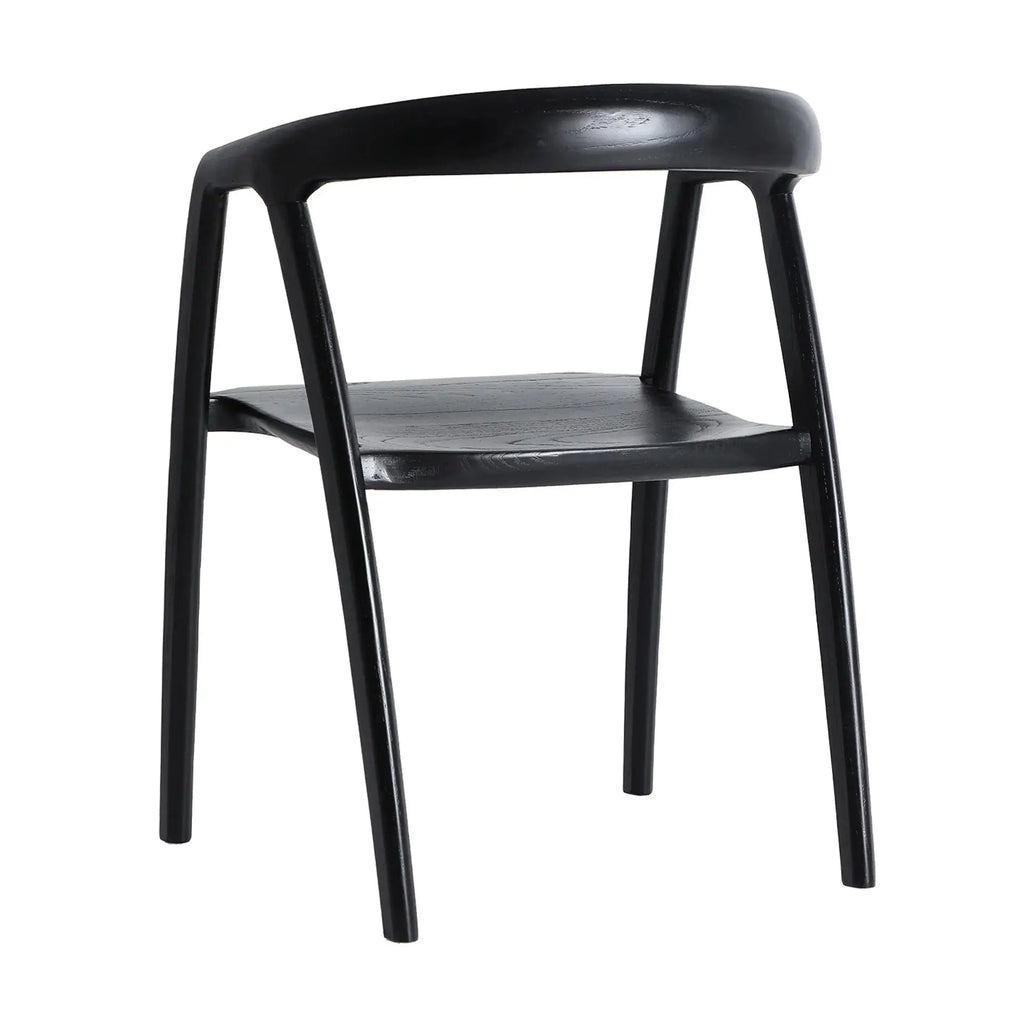 Chaise en Bois d'Orme Noir HASLOCH - 42 x 47 cm KODU