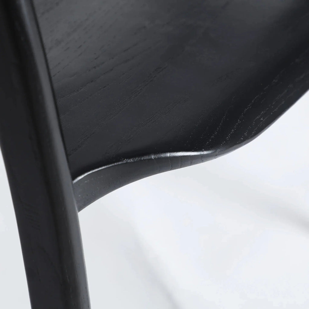 Chaise en Bois d'Orme Noir HASLOCH - 42 x 47 cm KODU