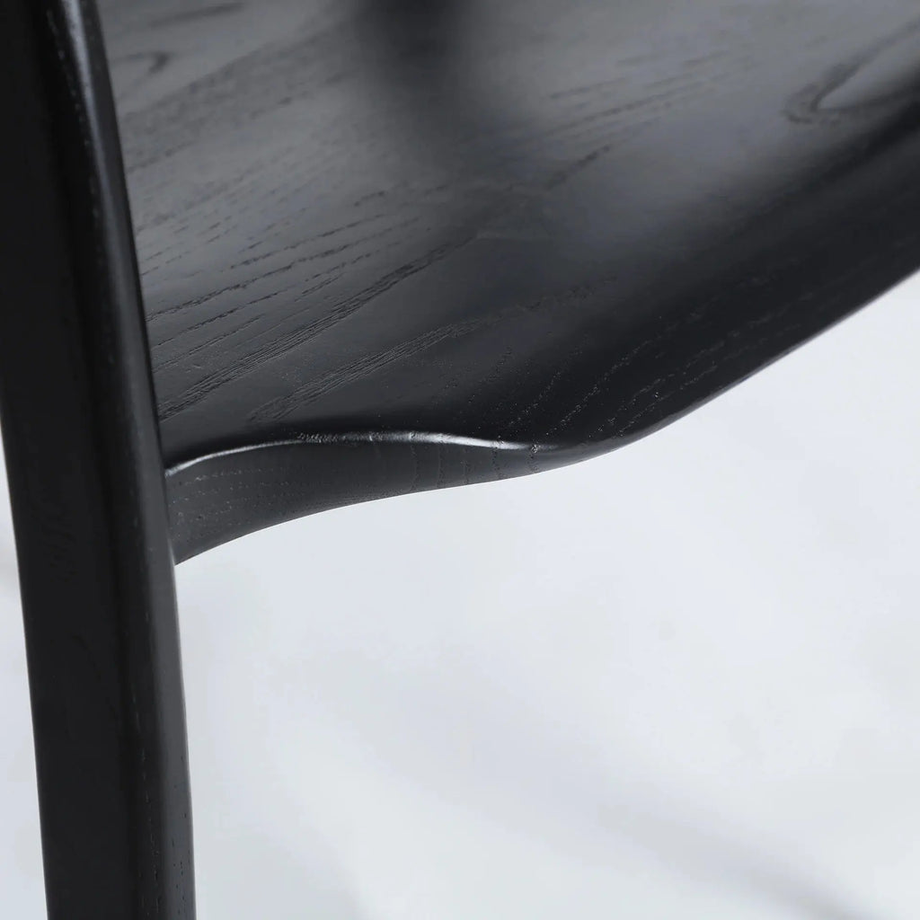 Chaise en Bois d'Orme Noir HASLOCH - 42 x 47 cm KODU
