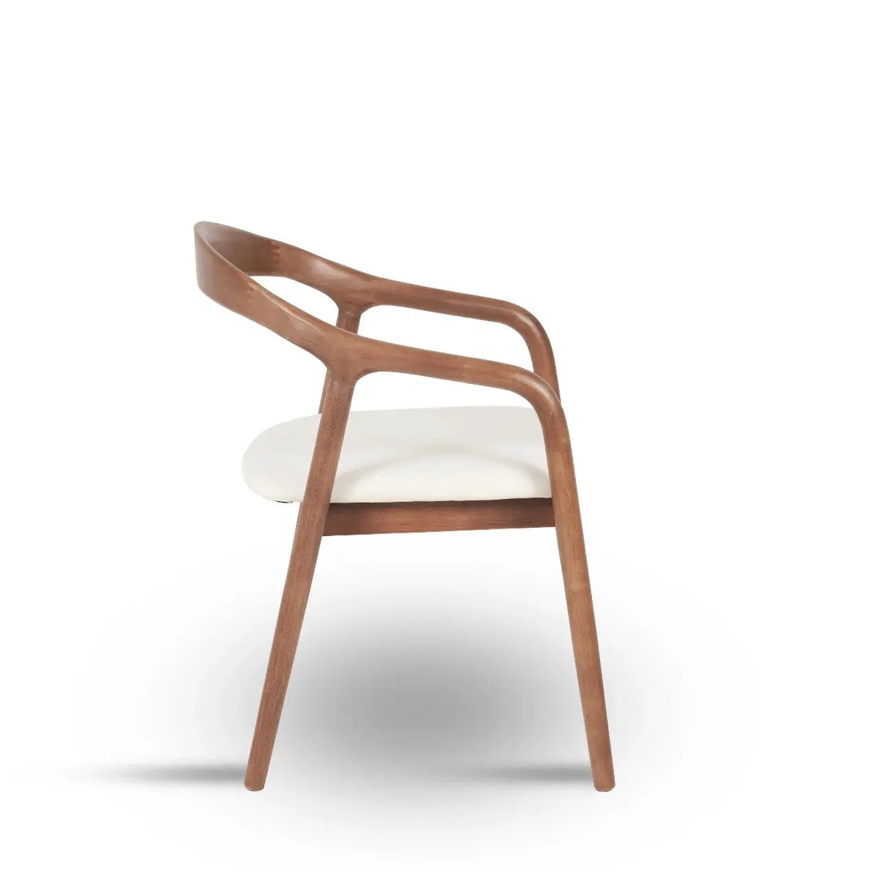 Chaise en Bois d'hévéa LINA avec tissu velours antitache - 50.5 x 47.5 cm Hawali Home