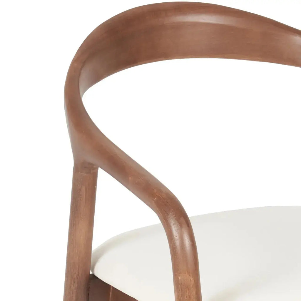 Chaise en Bois d'hévéa LINA avec tissu velours antitache - 50.5 x 47.5 cm Hawali Home