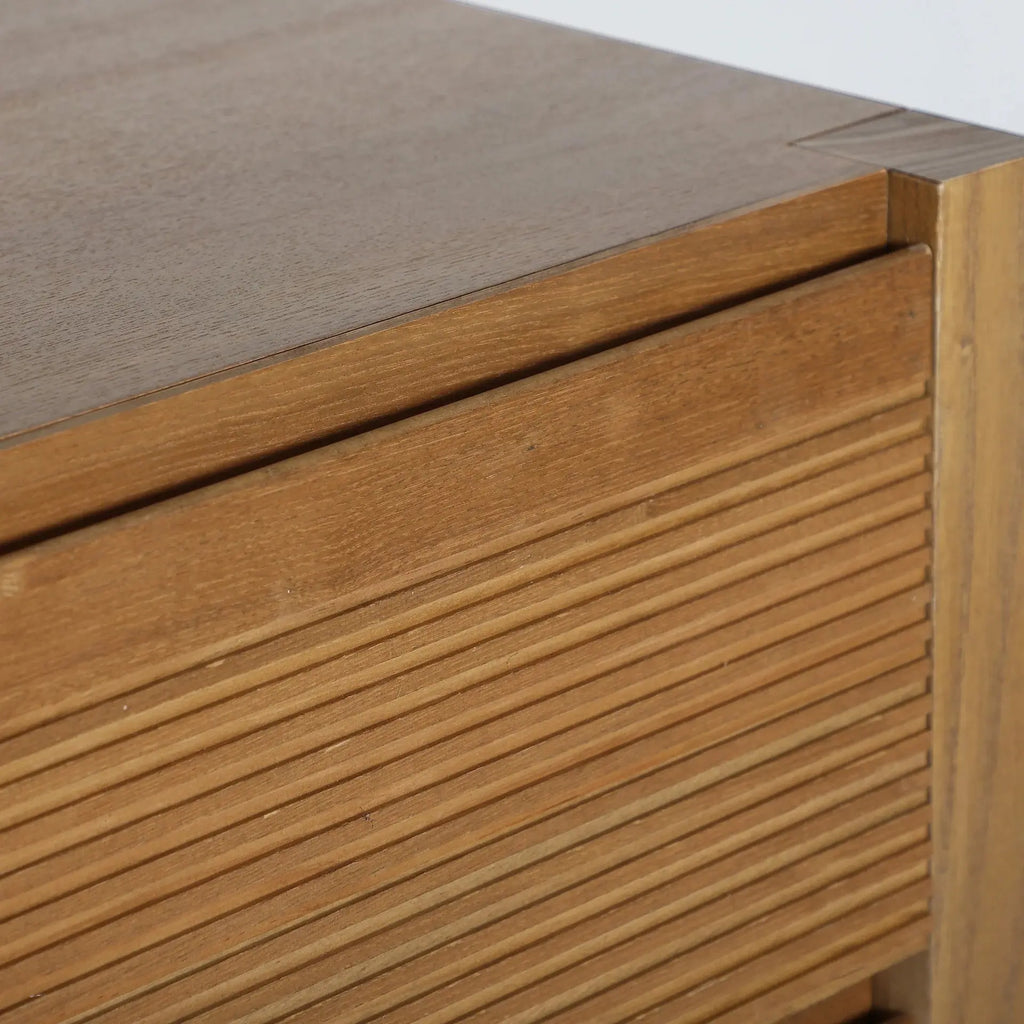 Commode en Bois de Frêne avec Bois MDF Brun COPENHAGUE - 85 x 41 cm KODU