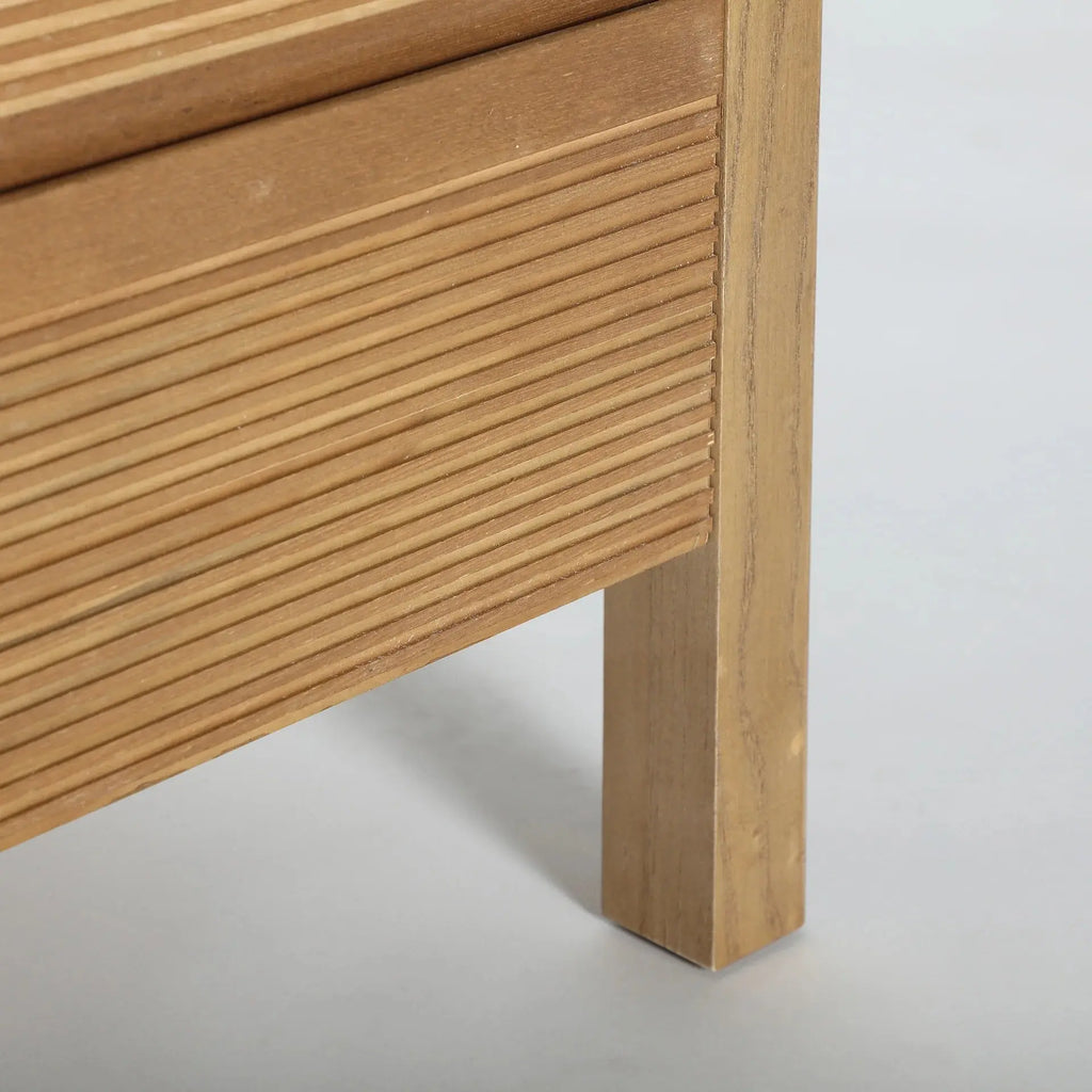 Commode en Bois de Frêne avec Bois MDF Brun COPENHAGUE - 85 x 41 cm KODU