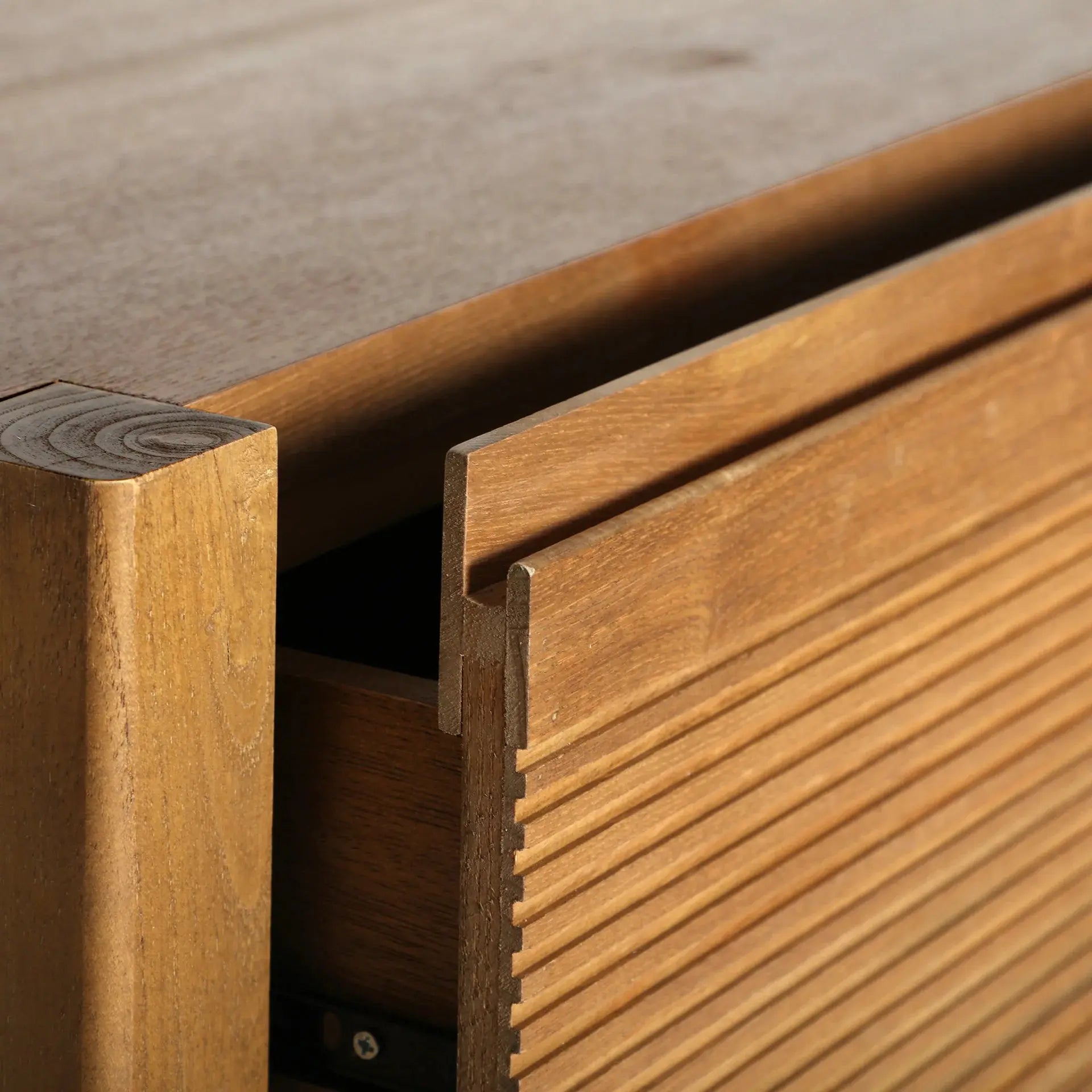 Commode en Bois de Frêne avec Bois MDF Brun COPENHAGUE - 85 x 41 cm KODU