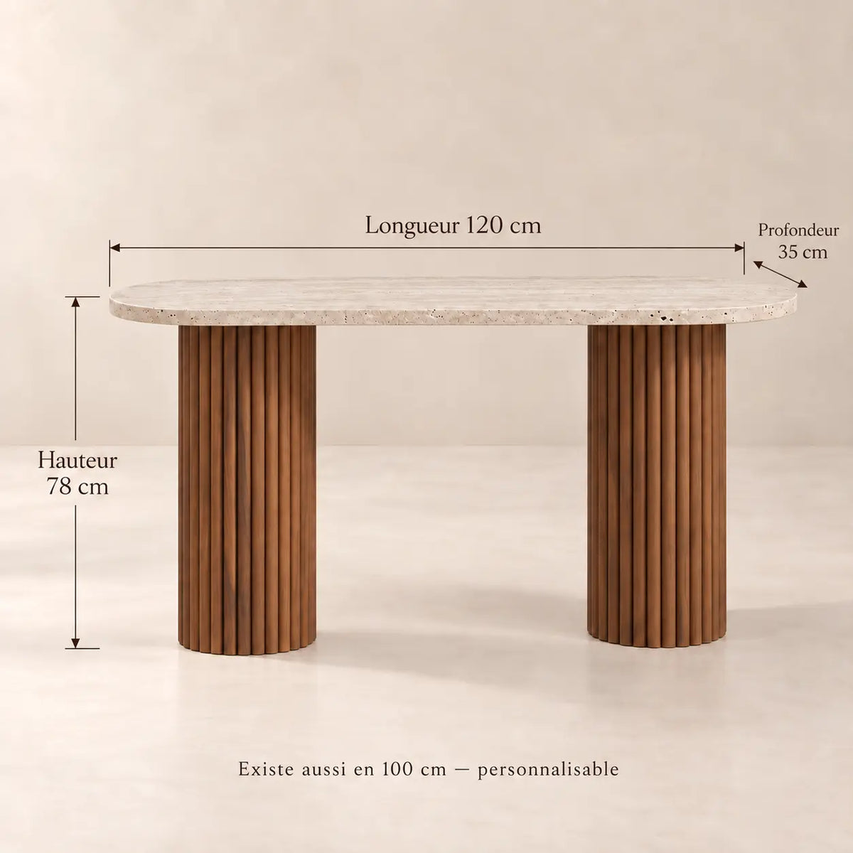 Console ELENA - De 100 à 120 cm Hawali Home