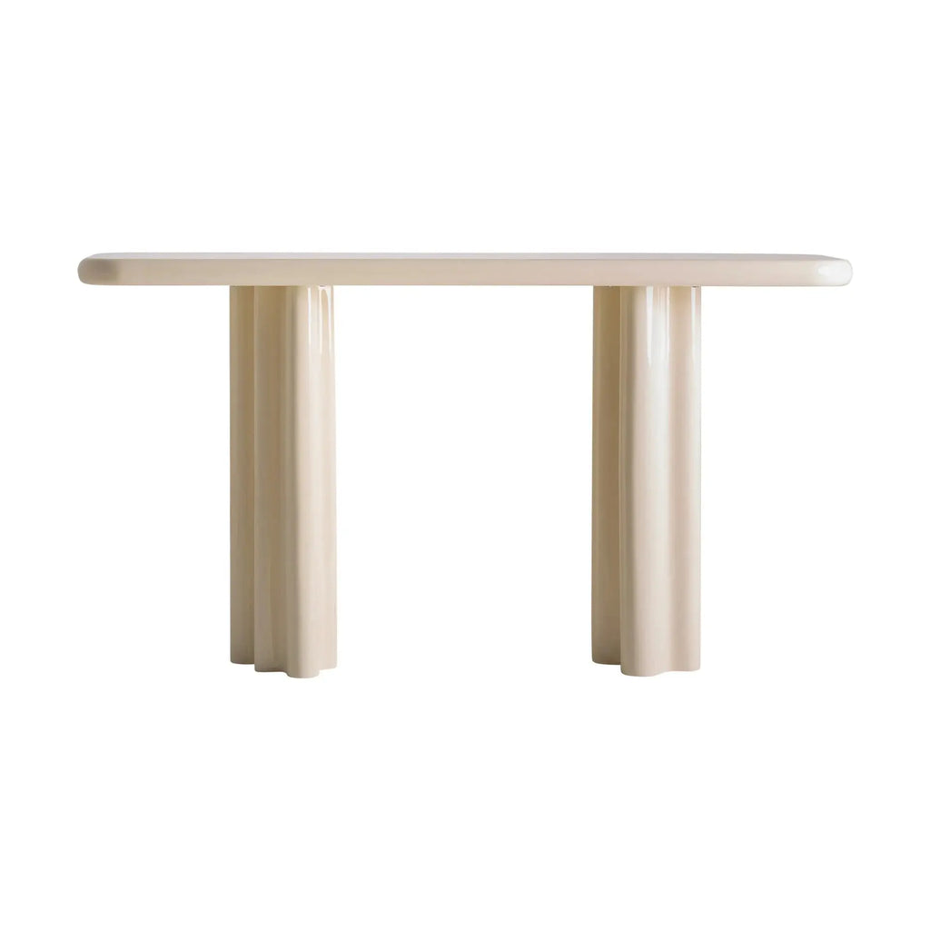 Console de Salon 100% Bois MDF Crème ALBA - 150 x 40 cm KODU