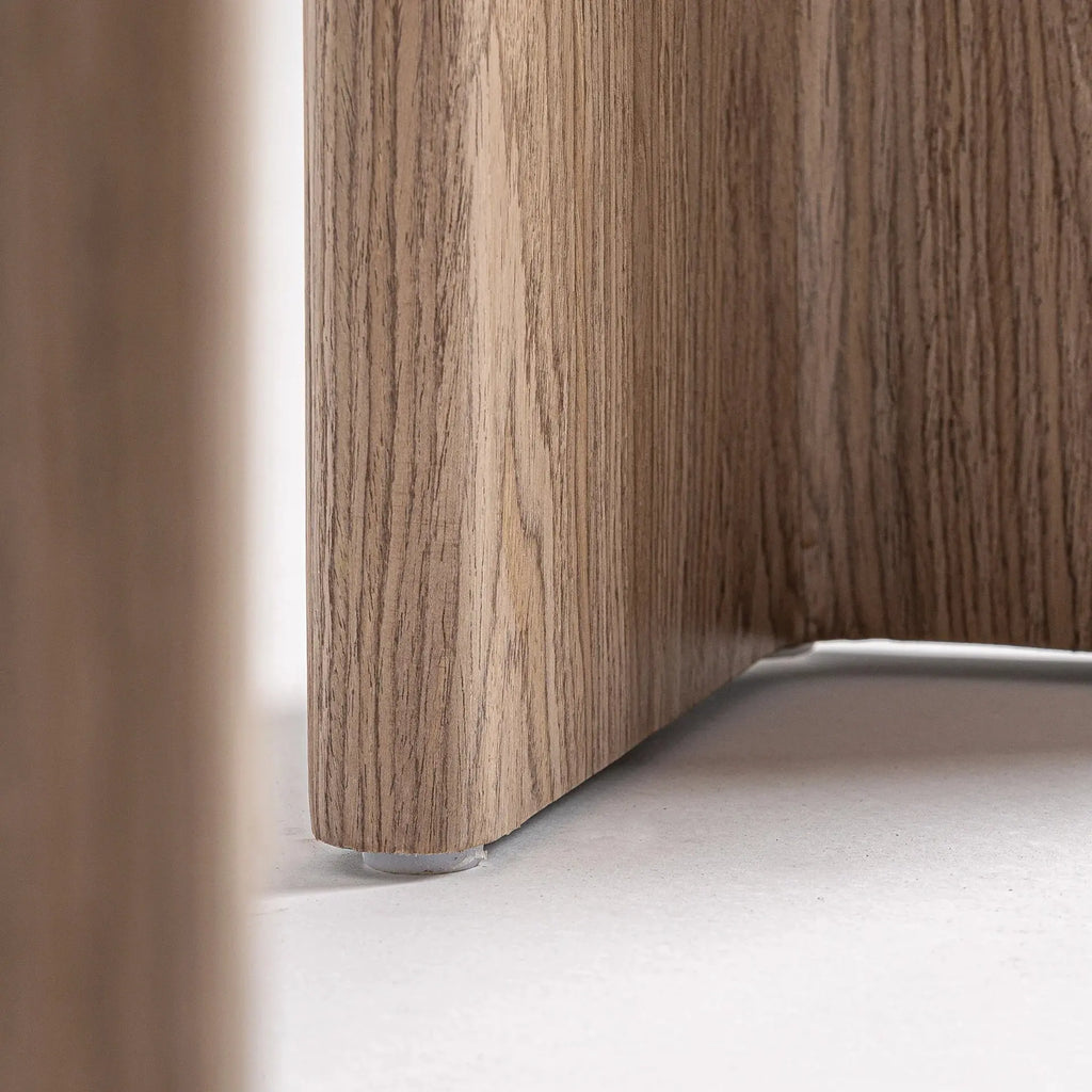 Console de Salon En Bois MDF et Placage de Bois Marron Clair LIRA - 150 x 40 cm KODU
