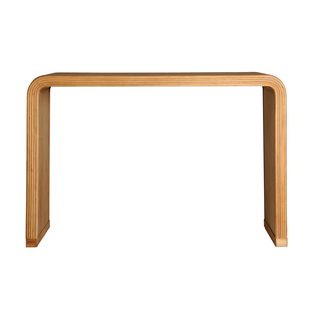 Console en Bois de Paulownia Brun Clair SKAGEN - 120 x 40 cm KODU