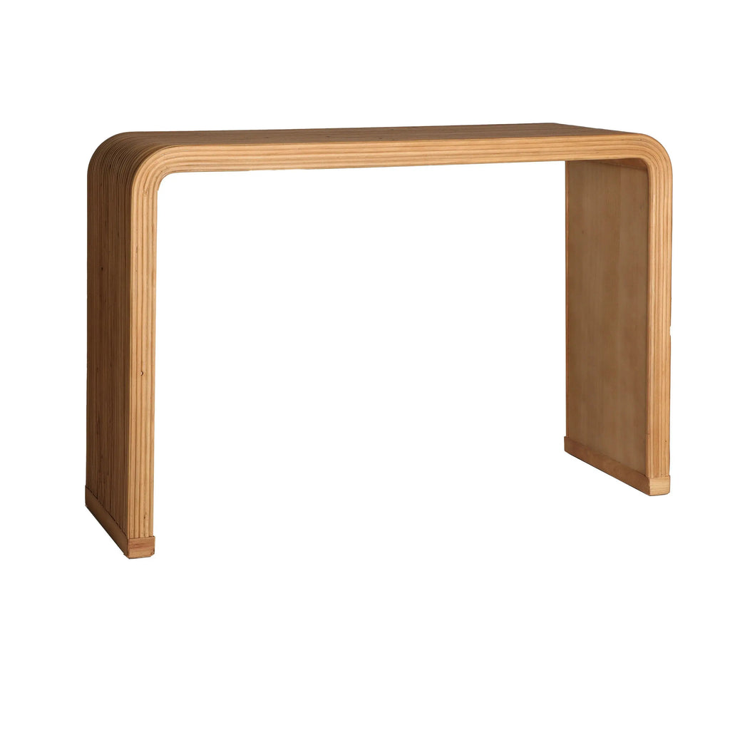 Console en Bois de Paulownia Brun Clair SKAGEN - 120 x 40 cm KODU