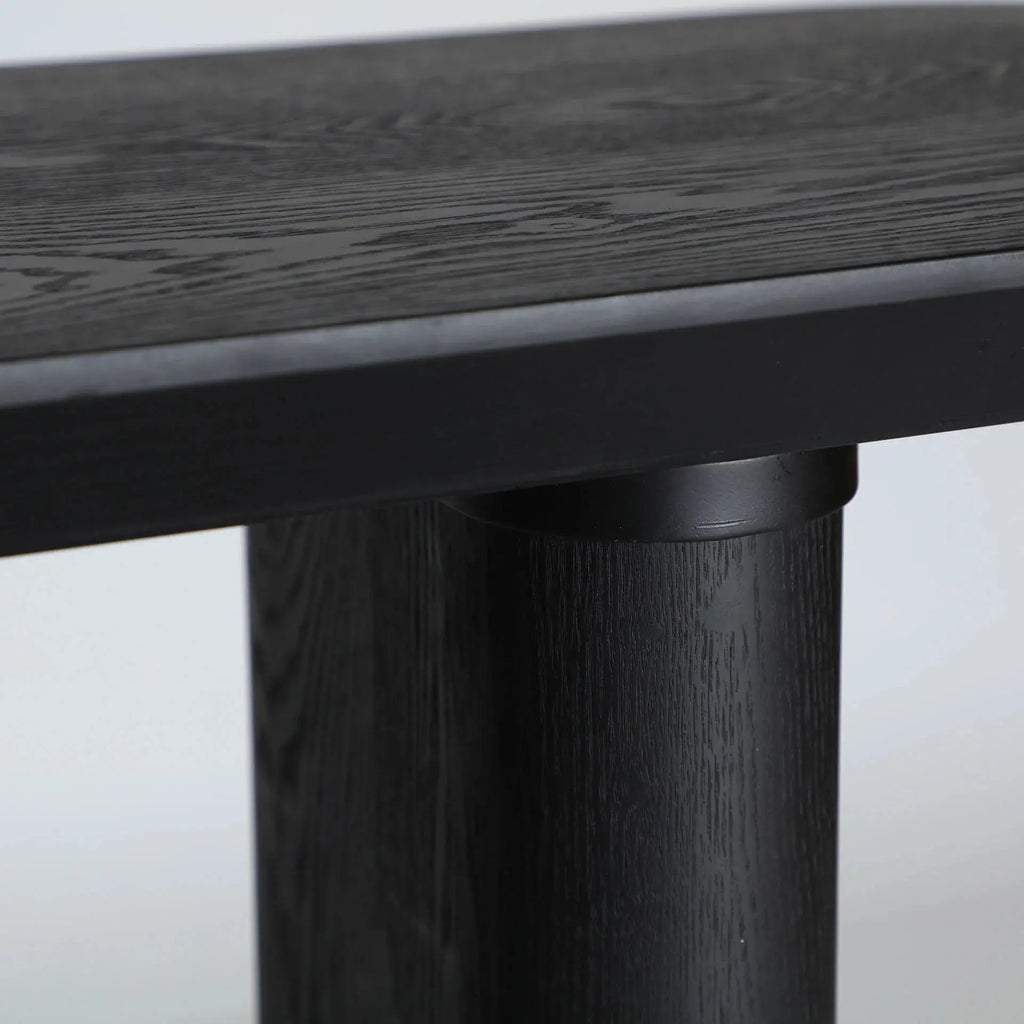 Console en Bois de Sapin Noir Mat ROGNES - 150 x 38 cm KODU