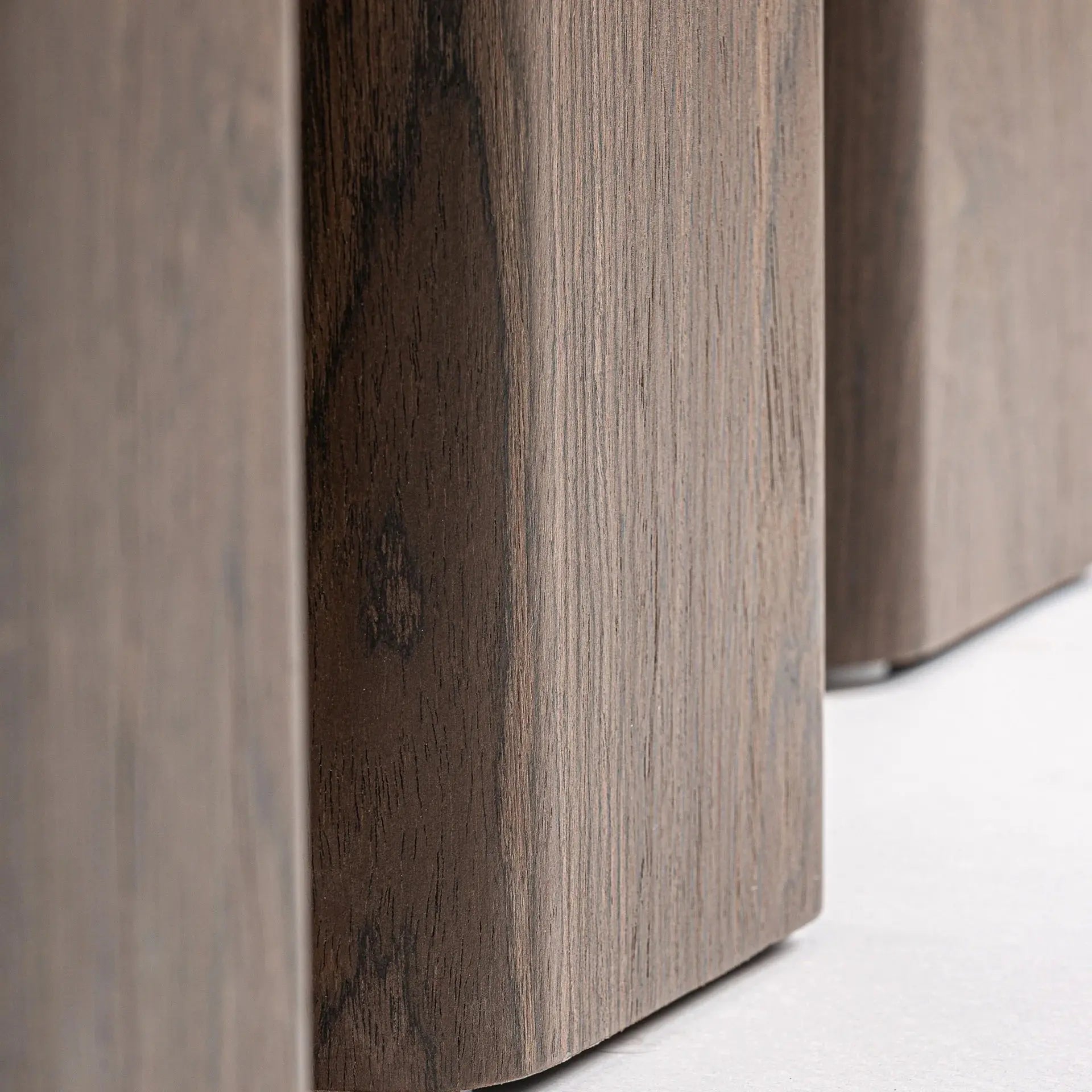 Console en Bois et Marbre Noir ATLAS - 40 x 40 cm KODU