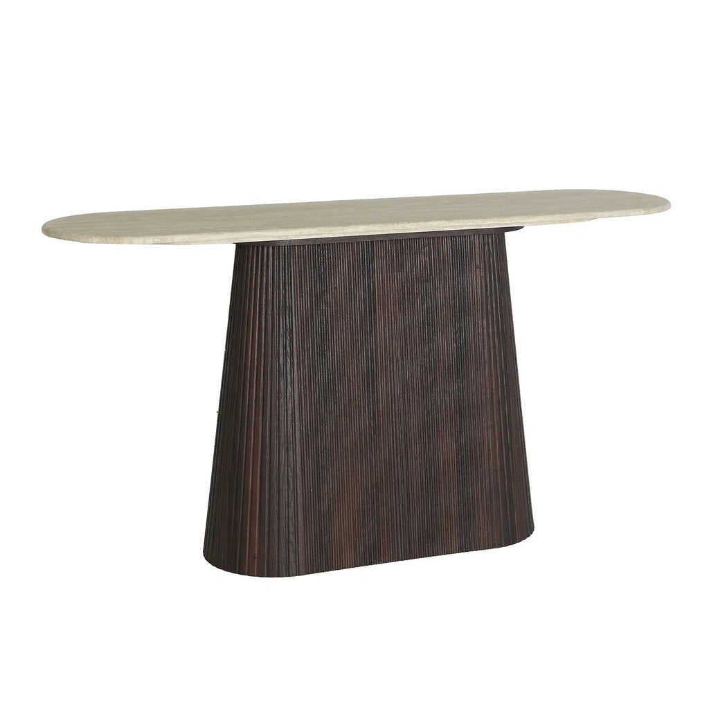 Console en Marbre et Bois VERONA - 150 x 40 cm KODU