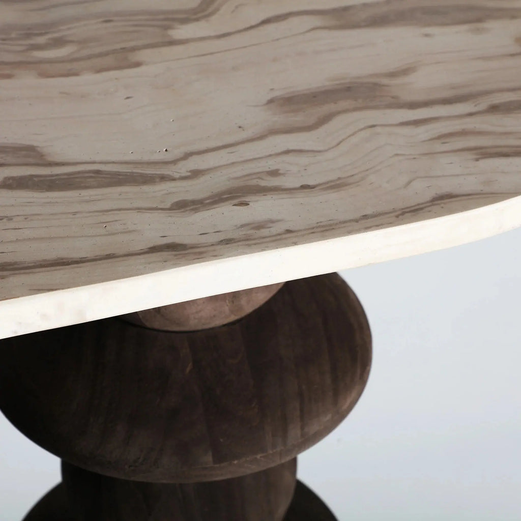Console en Marbre et Bois de Manguier VRADS - 33 x 133 cm KODU