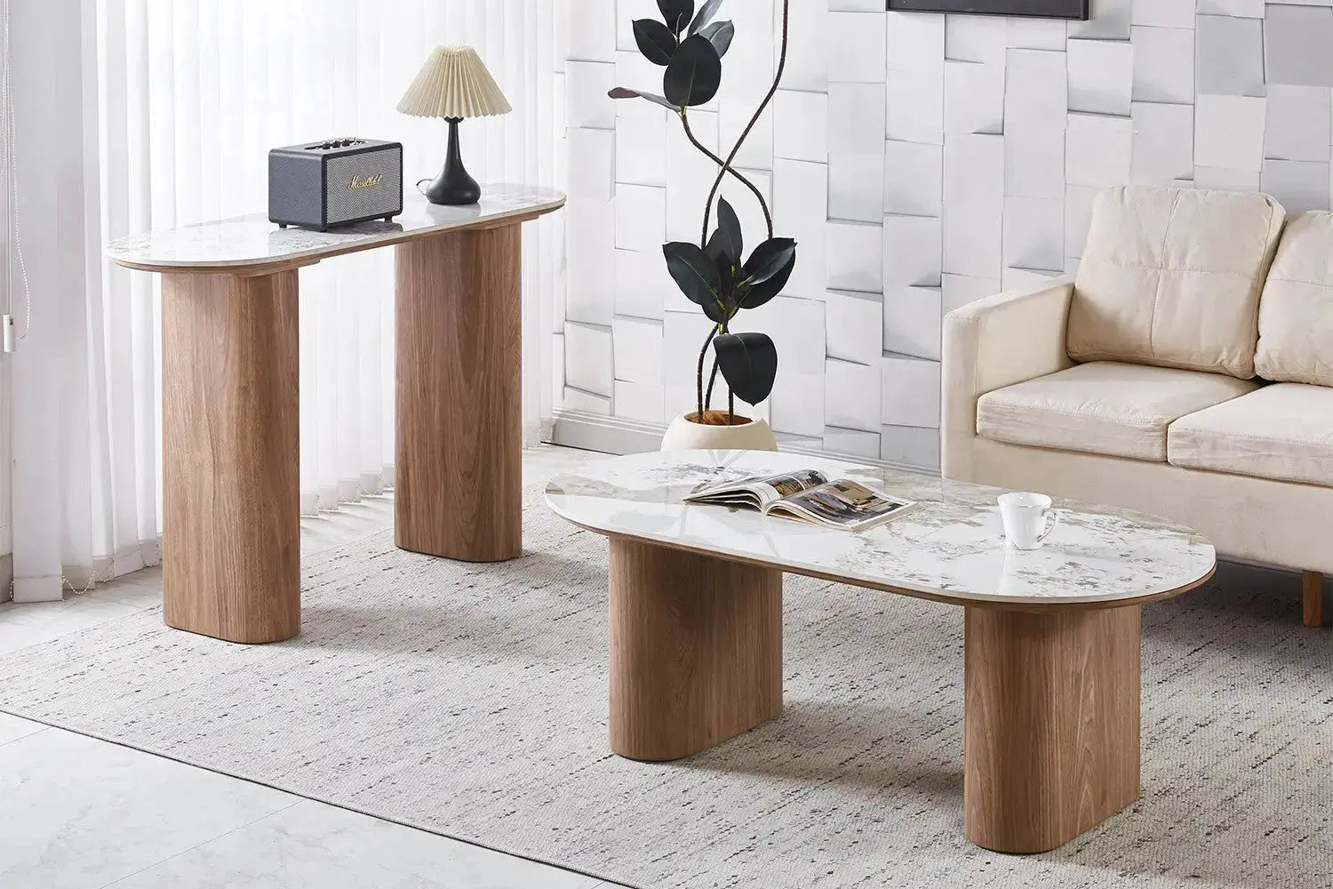Console en Pierre Frittée SIRA - 120 x 40 cm Rousseau