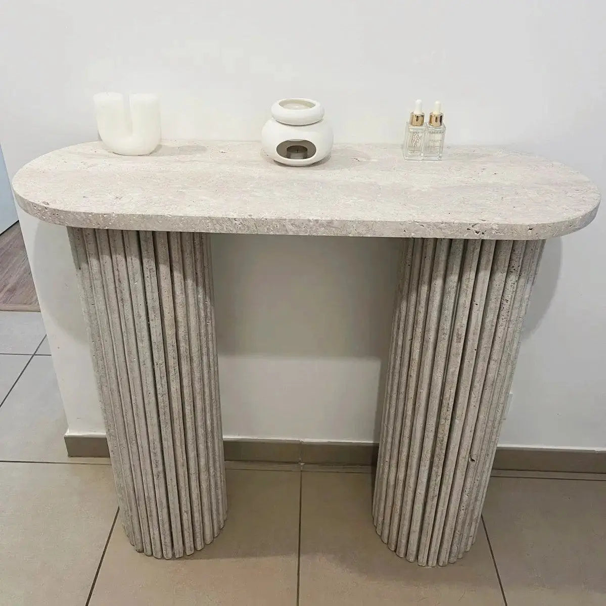 Console en Travertin ESSENCIAL - De 100 à 120 cm Hawali Home