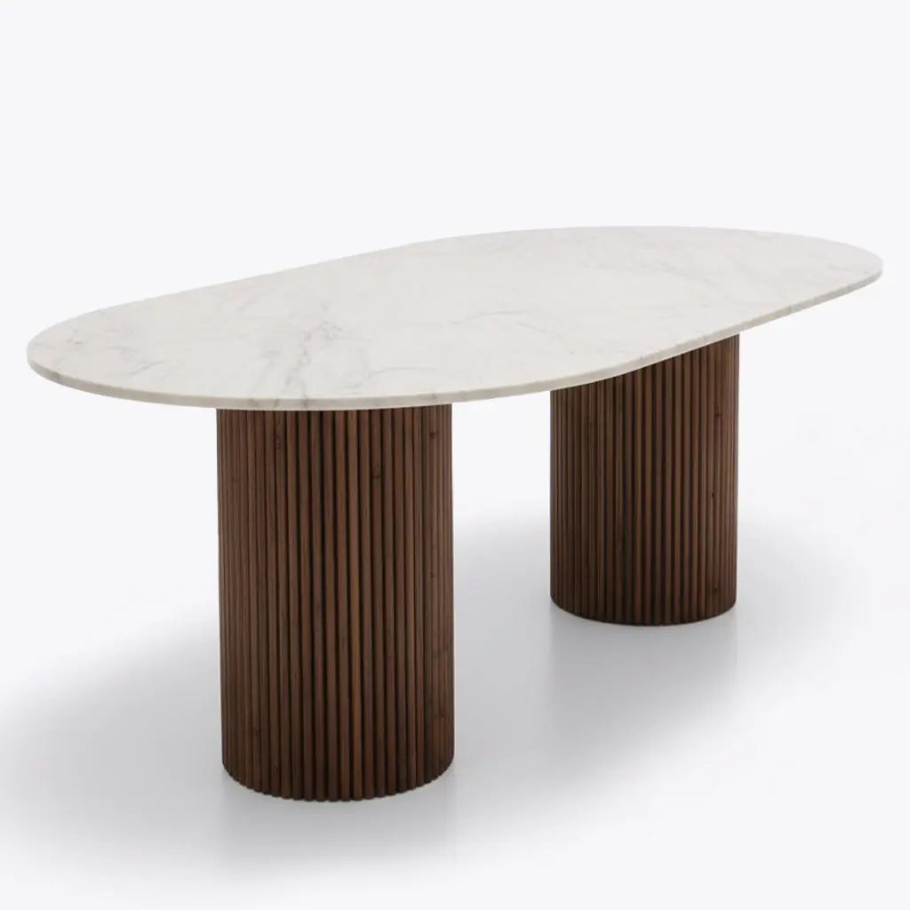 Table à Manger Ovale ELENA - De 140 à 220 cm Hawali Home