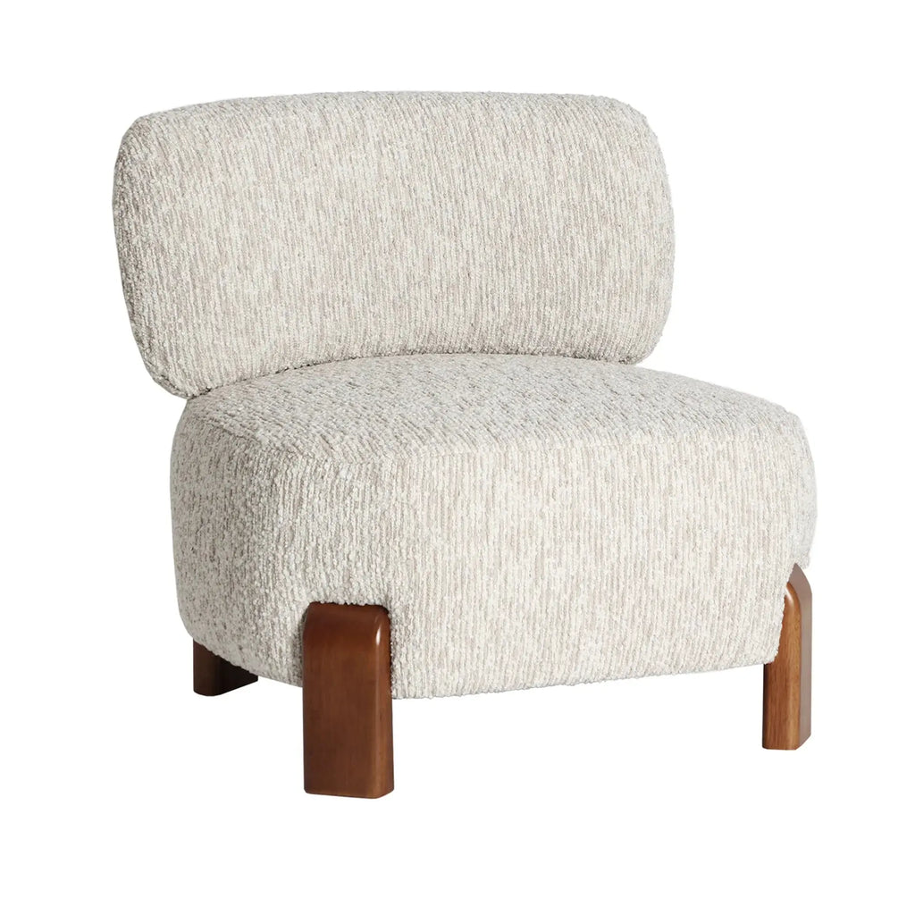 Fauteuil Loam Beige en Bois de Pin - 73 x 75cm KODU