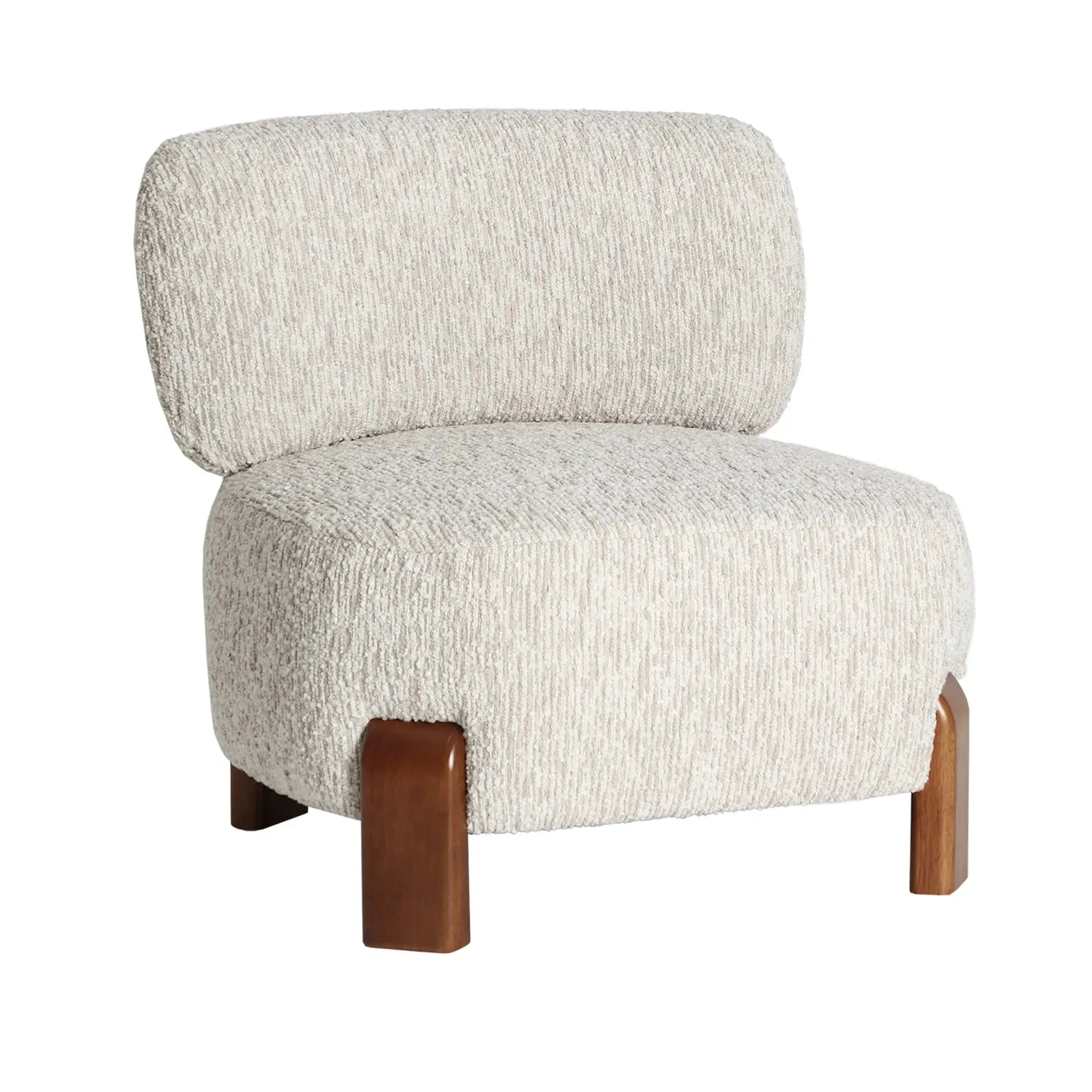 Fauteuil Loam Beige en Bois de Pin - 73 x 75cm KODU
