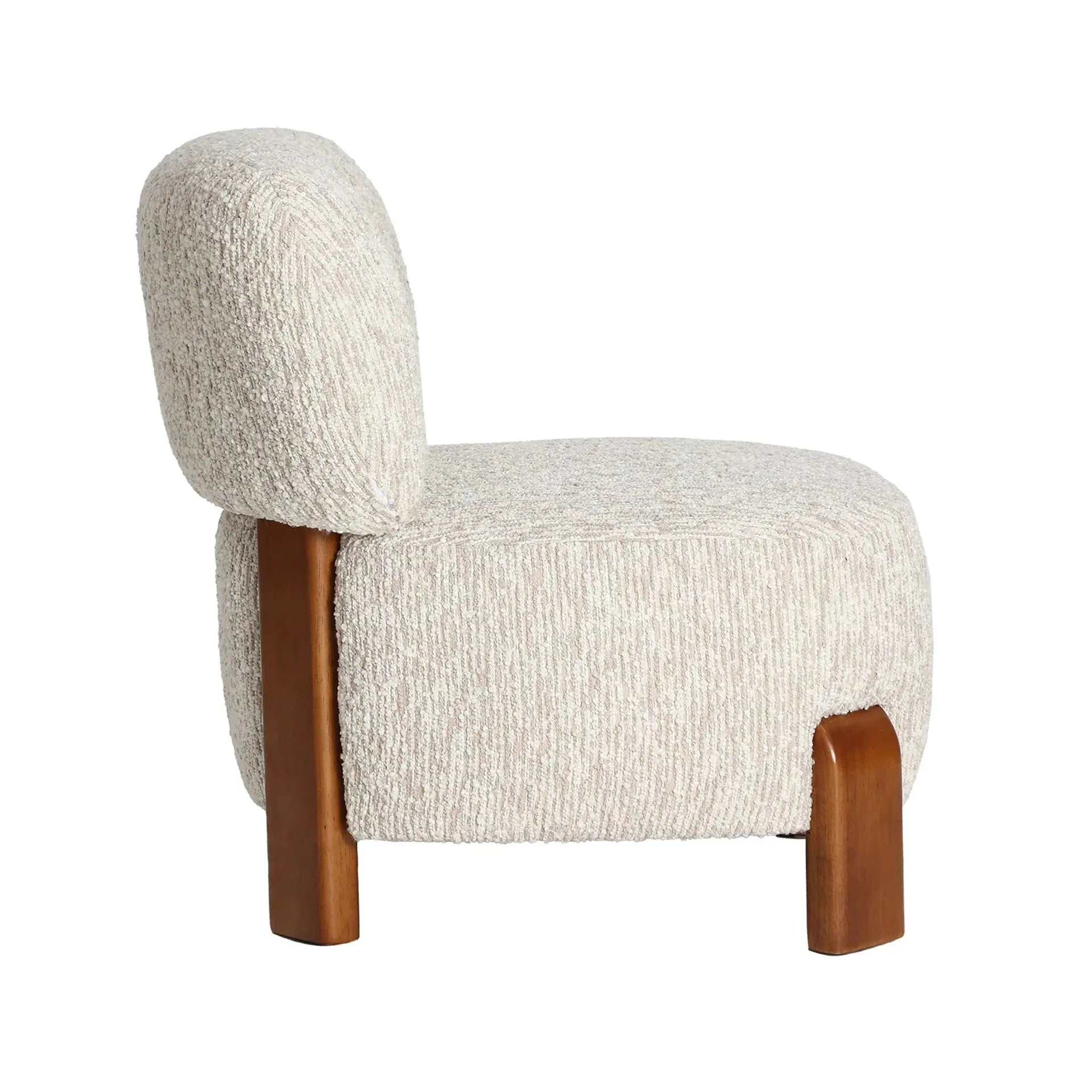 Fauteuil Loam Beige en Bois de Pin - 73 x 75cm KODU